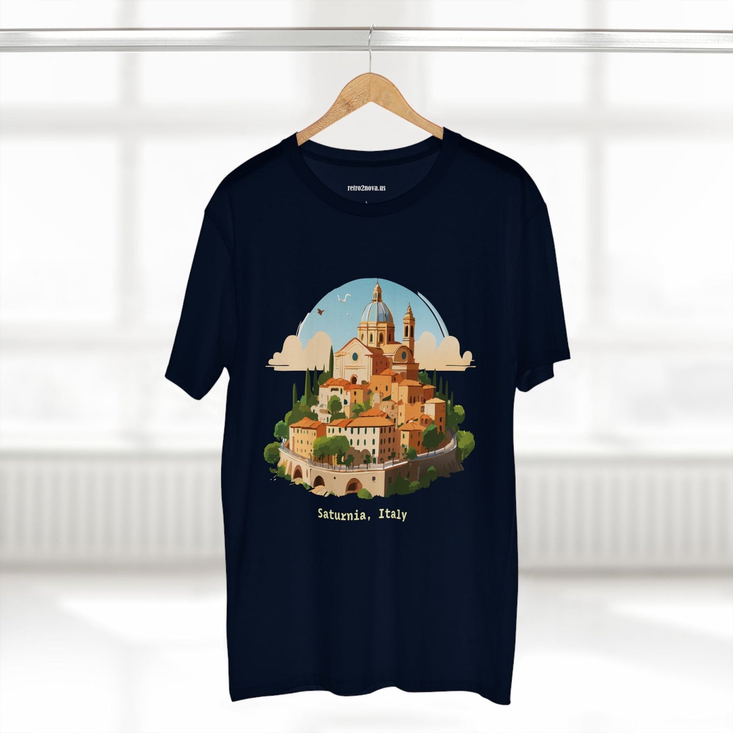 Italy Travel Shirt Unisex Premium Cotton Art Tee By Retro2Nova TT64 For Everyday Comfort