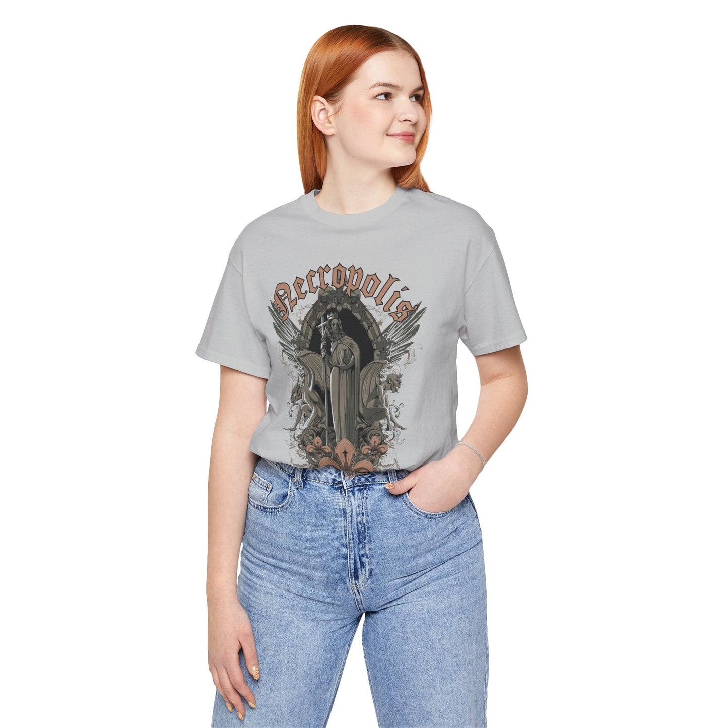 Gothic Skull Graphic Unisex Cotton T-Shirt r7
