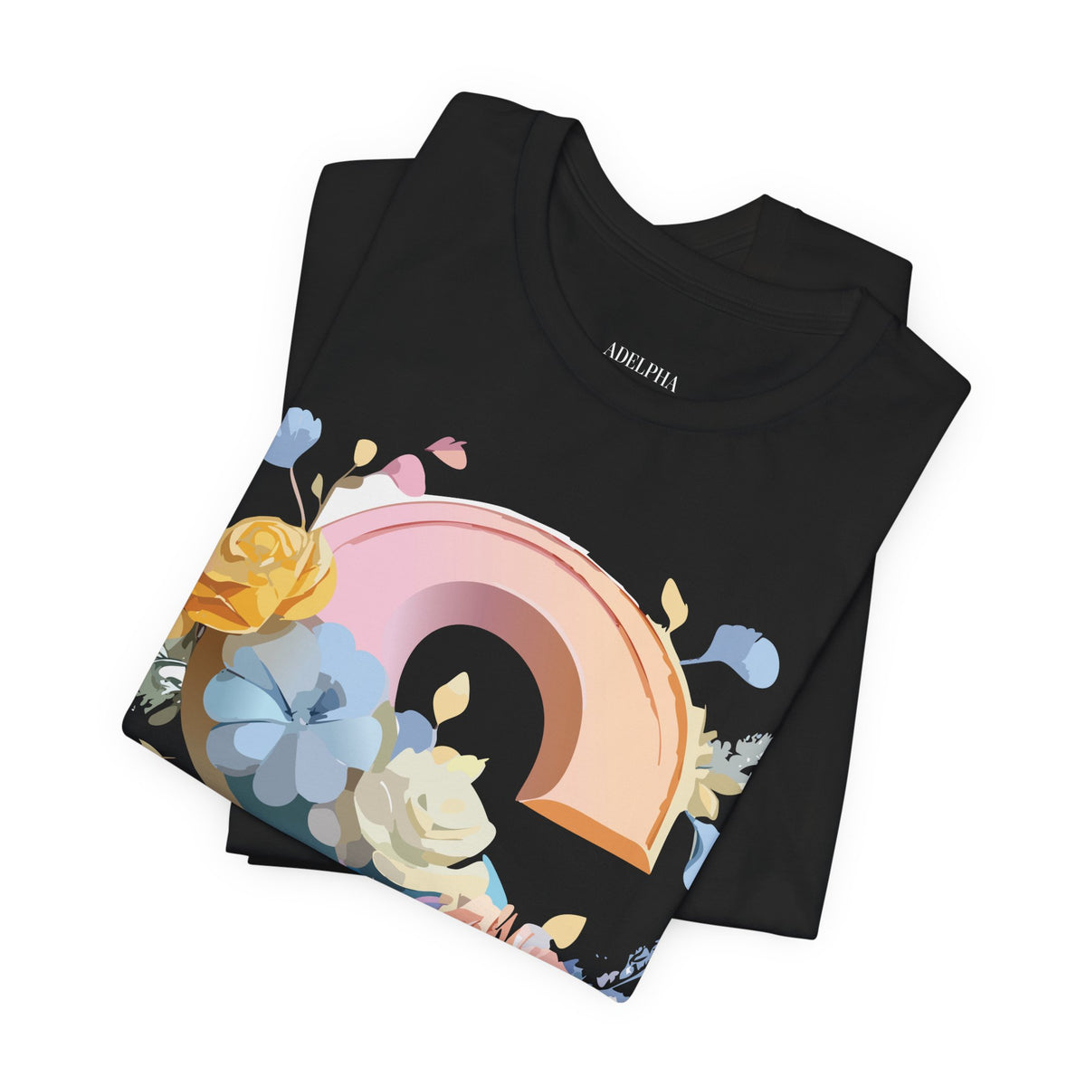 Letter S Graphic Unisex Cotton Bella+Canvas Tee with Art Letter Design