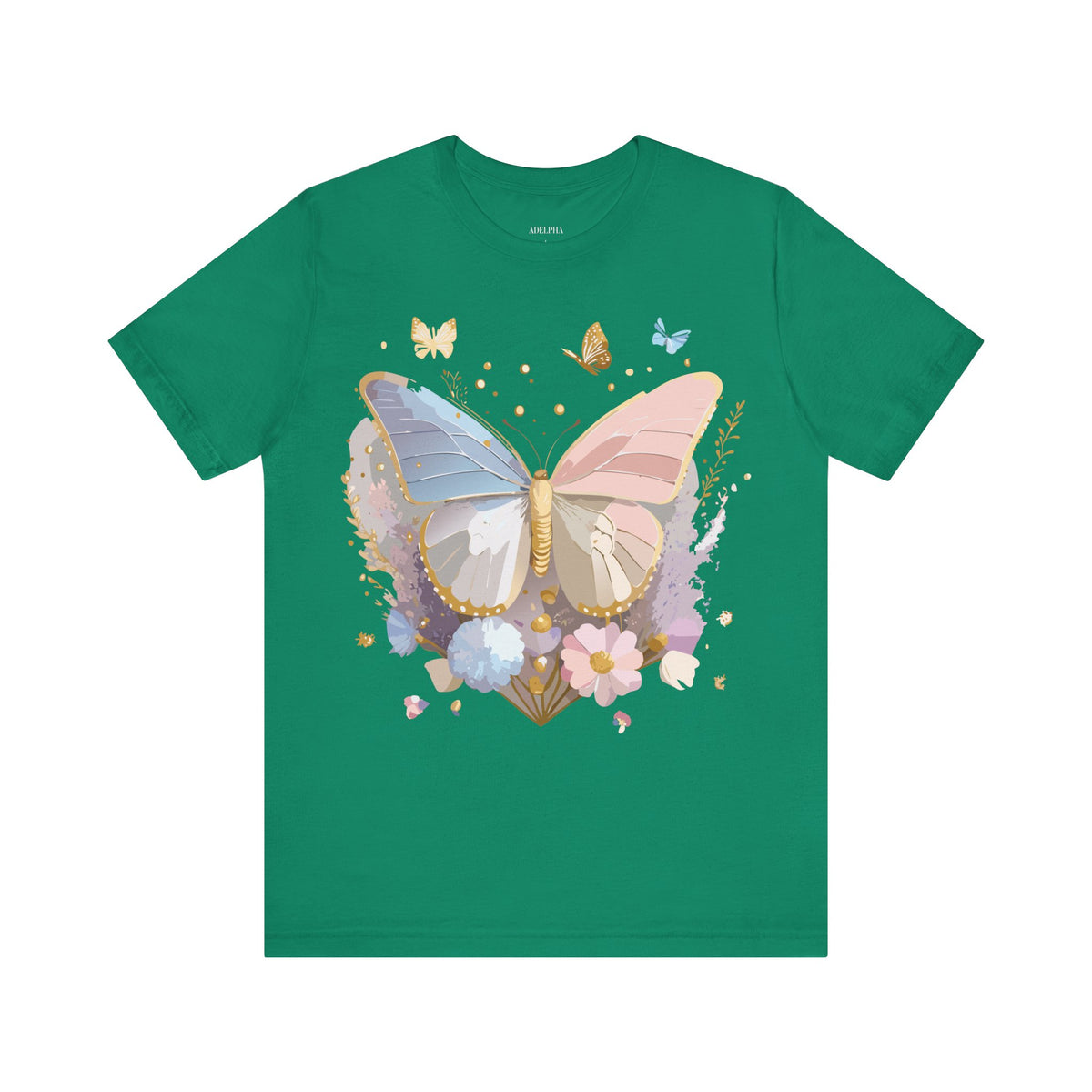 Butterfly Graphic Unisex Cotton Bella+Canvas Tee with Art Design n47
