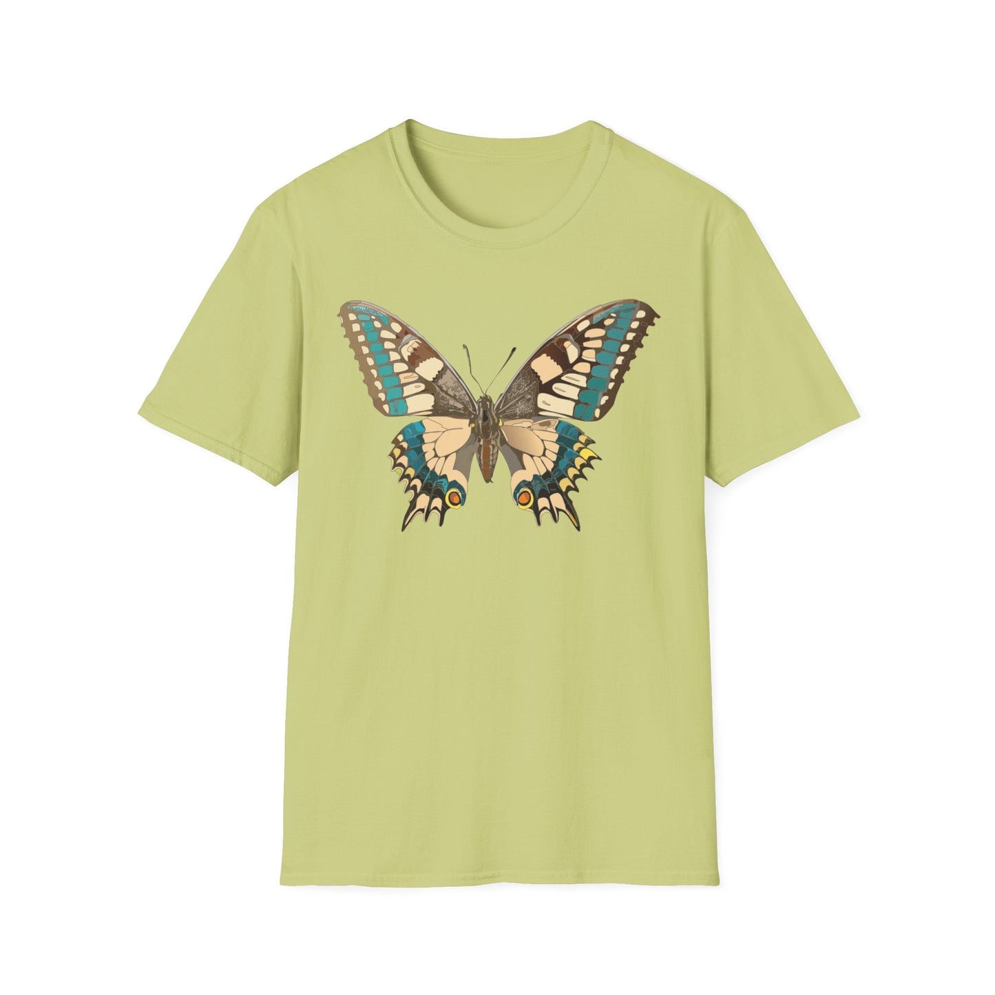 Unisex Butterfly T Shirt Softstyle 64000 Ring Spun Cotton Lightweight Tee Breathable Everyday Comfort