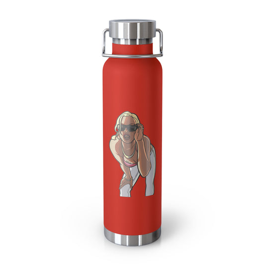 22oz Copper Insulated Water Bottle with Cartoon Design - CV64