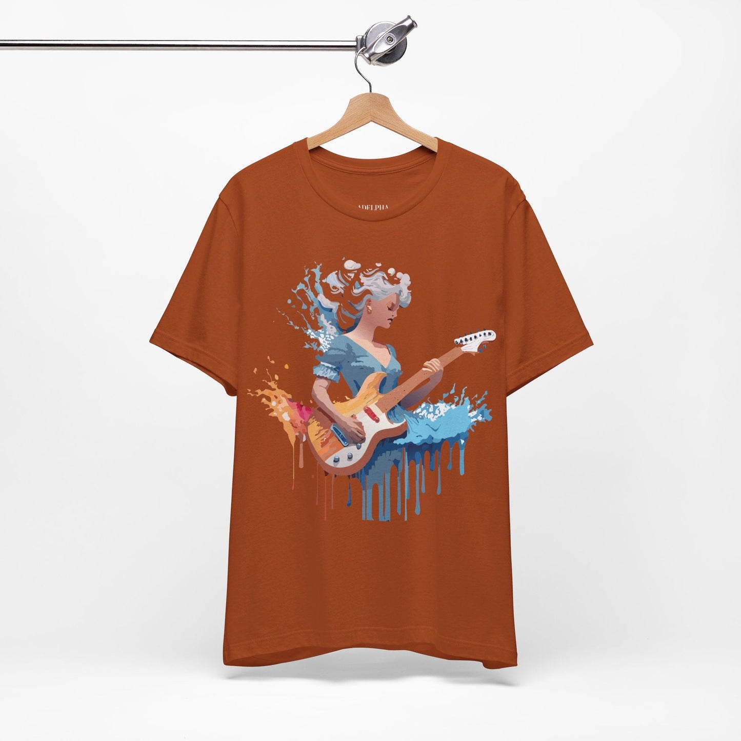 Music Graphic Unisex 100 Cotton Vintage Art with Musical Elements Tee 47