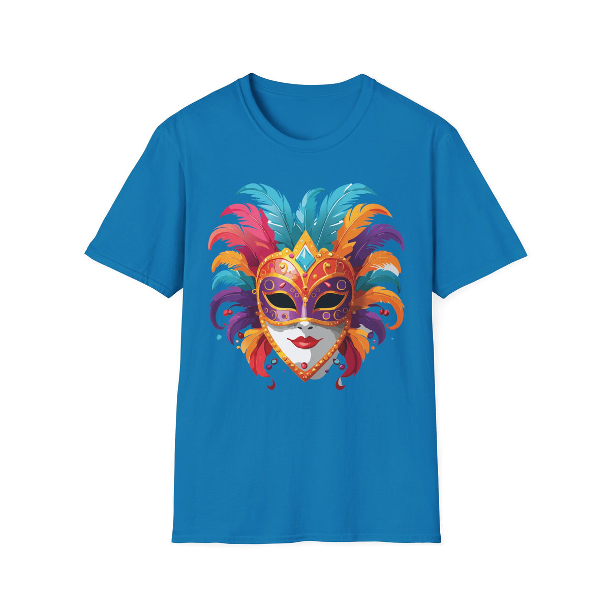 Mask Masquerade Carnival Graphic Tee Gildan Unisex 100 Cotton Tee Shirt h30