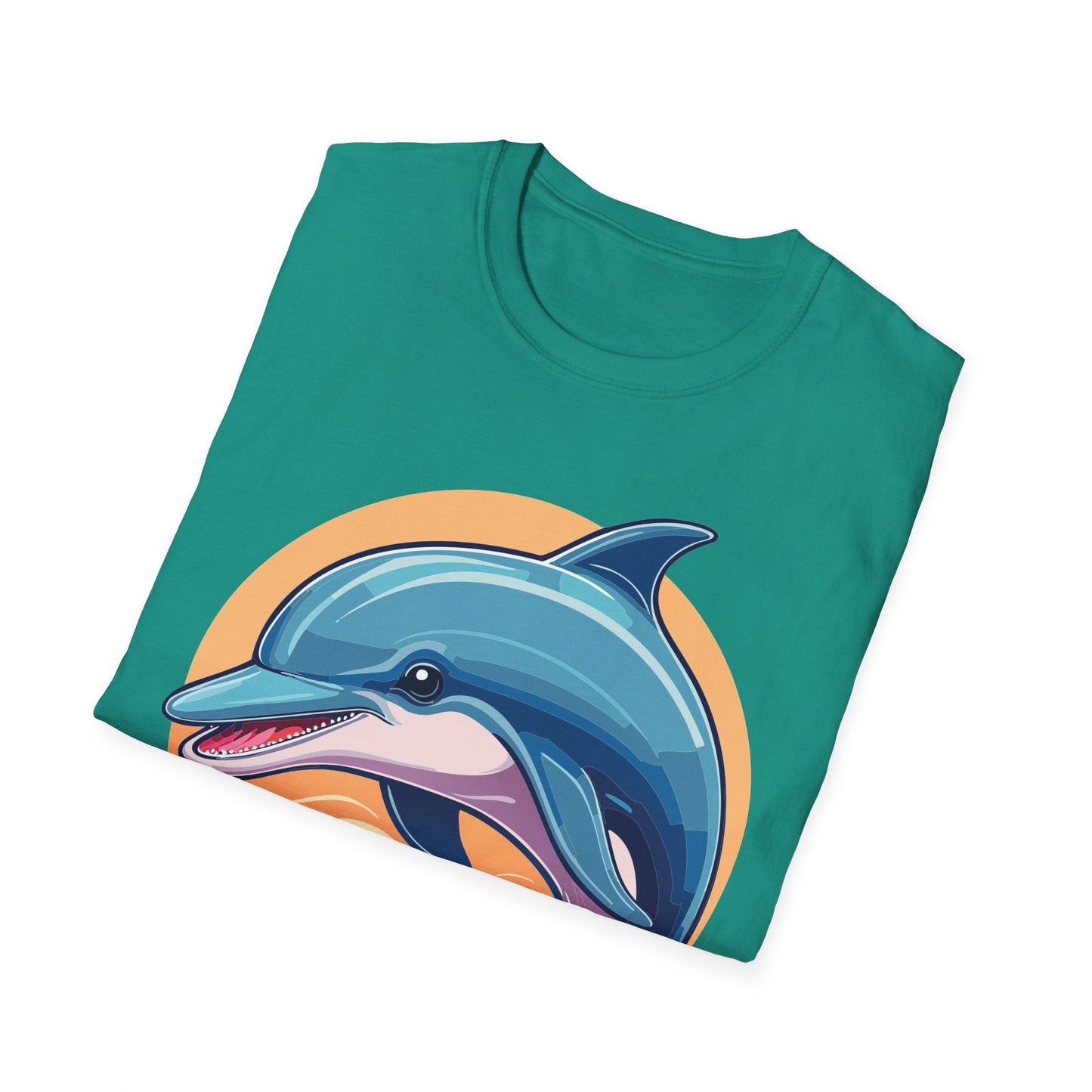 Unisex Dolphin Shirt Gildan Softstyle 64000 Tee 100 Percent Ring Spun Cotton Breathable Comfort