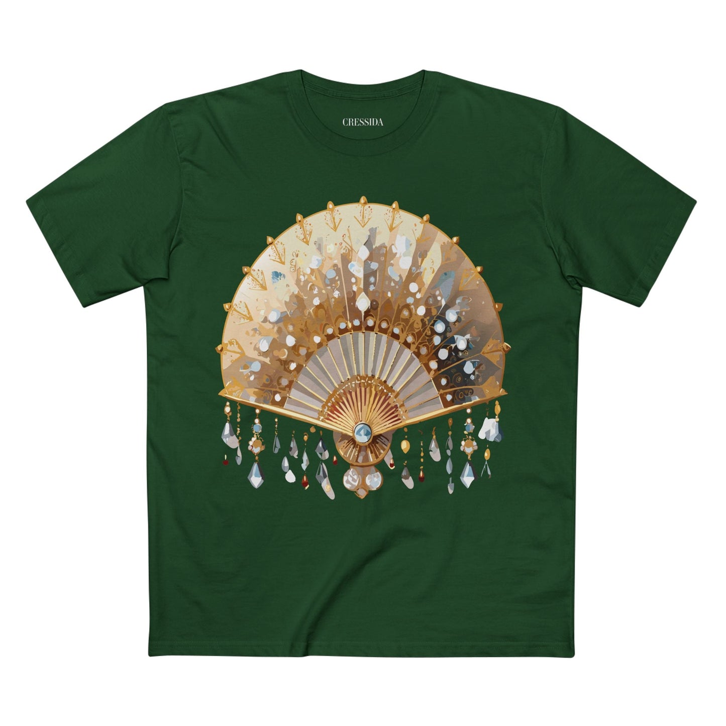 Antique Fan Graphic Design T-Shirt Unisex 100 Cotton Floral Carnival Artwork Tee 15