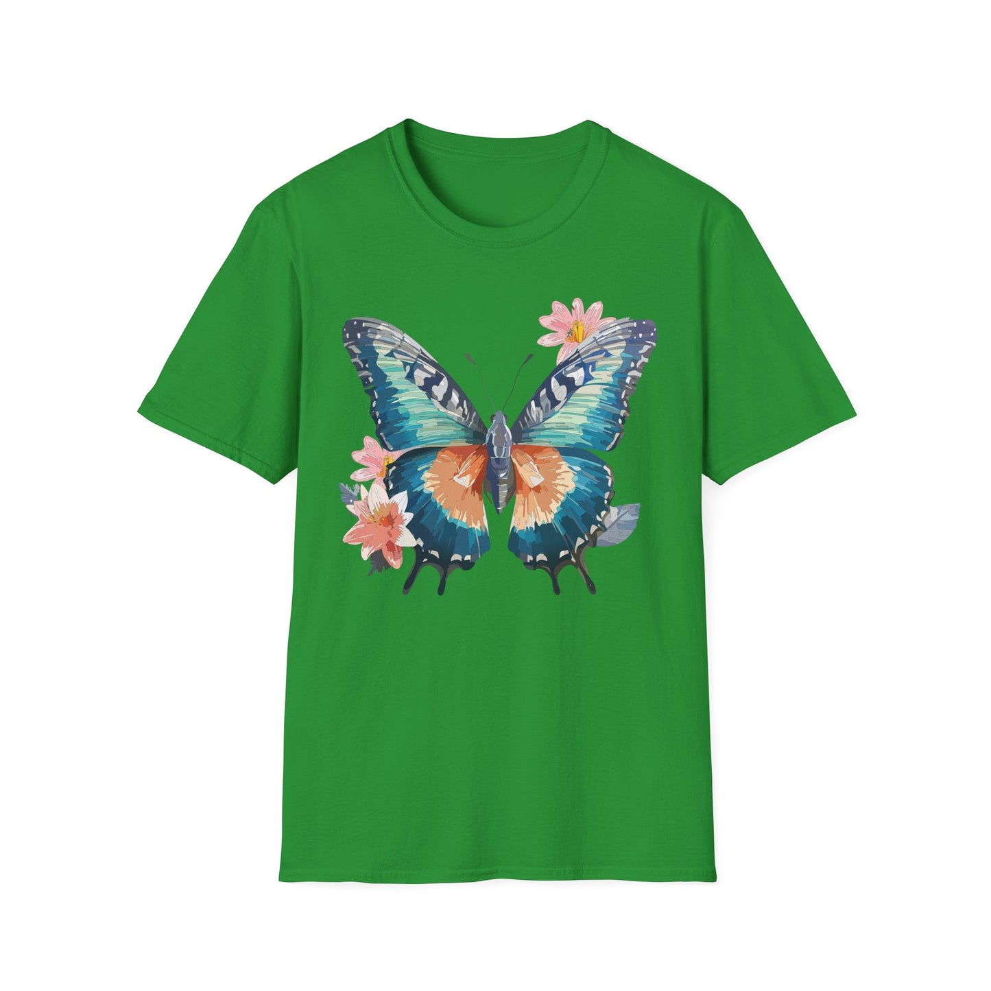 Butterfly T Shirt Unisex Cotton Tee Monarch Butterfly Design Softstyle 64000 Gildan Brand Quality