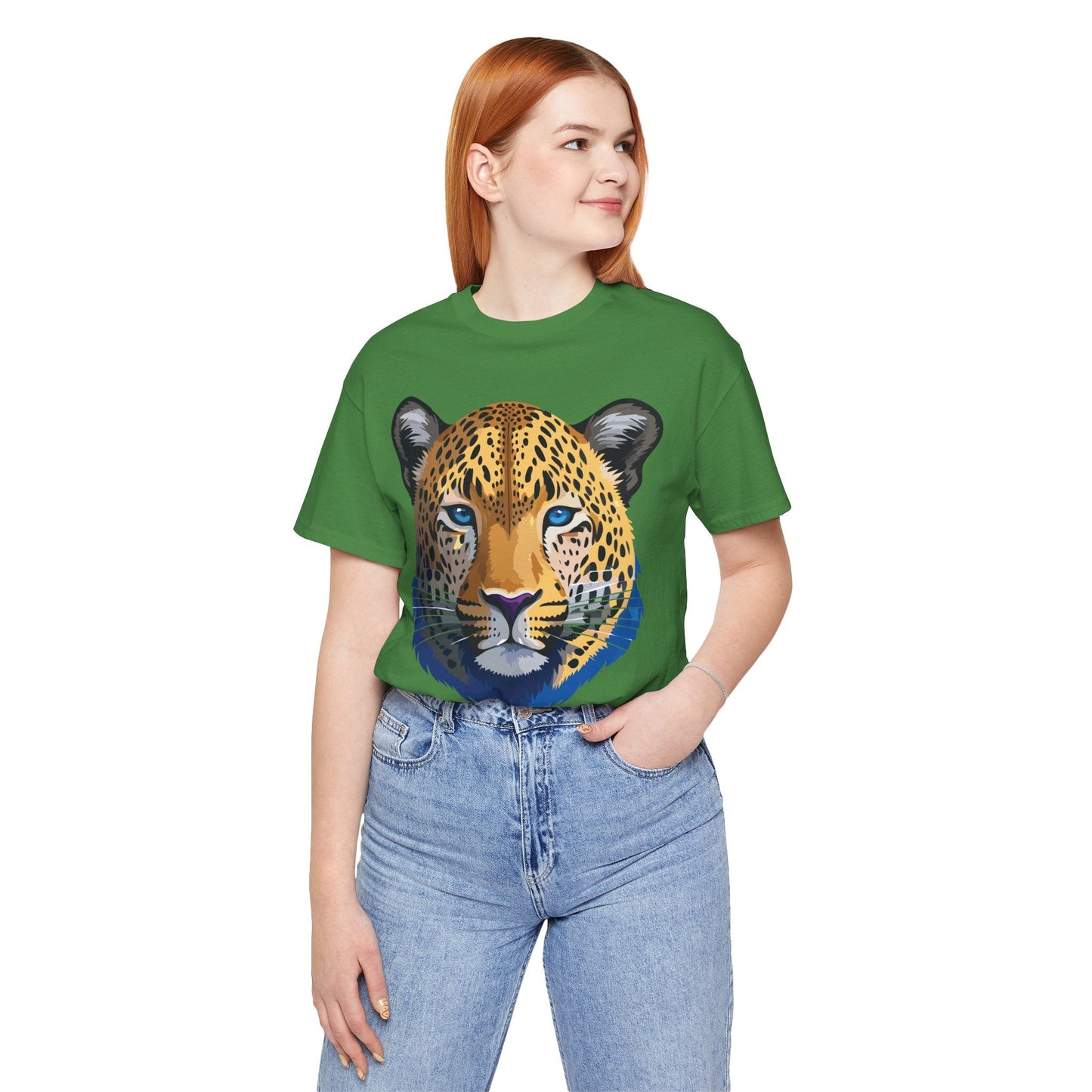 Unisex Animal Graphic Tee Shirt With Wildlife Art Design For Everyday Comfort Short Sleeve