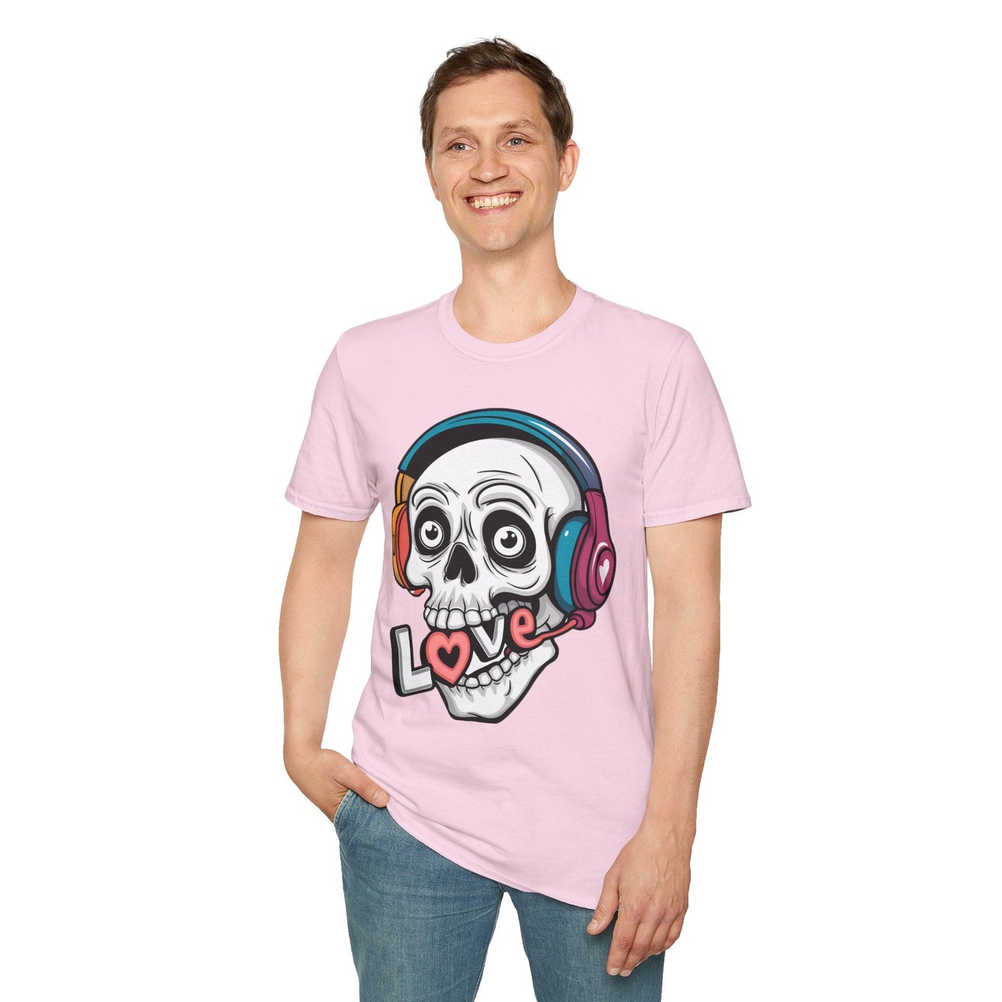 Skull Tee Shirt Unisex Skeleton Shirt With Skull Artwork Gildan Softstyle Cotton Tee