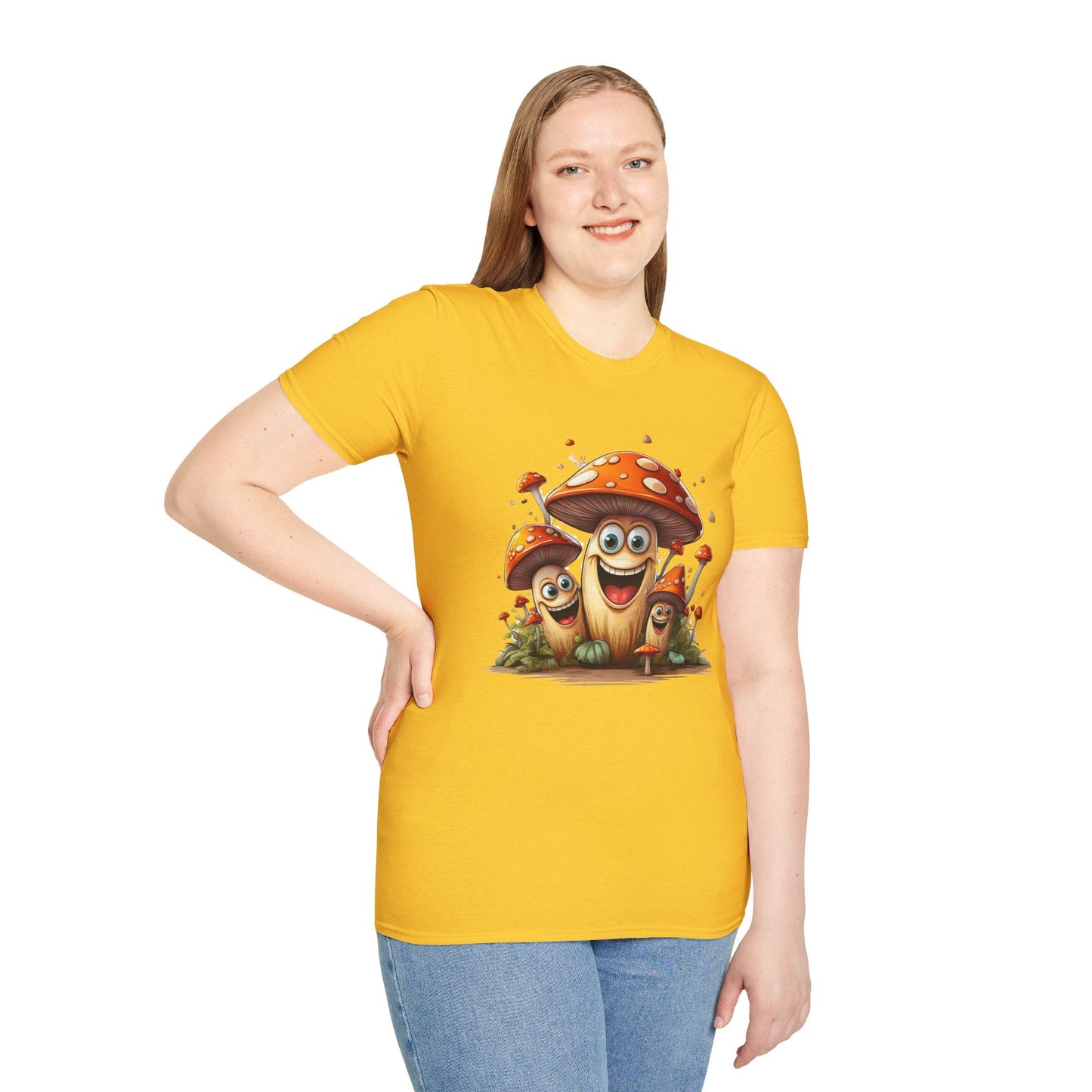 Mashroom Tee Shirt Unisex Funny Mashroom Design Softstyle 100 Percent Cotton Gildan