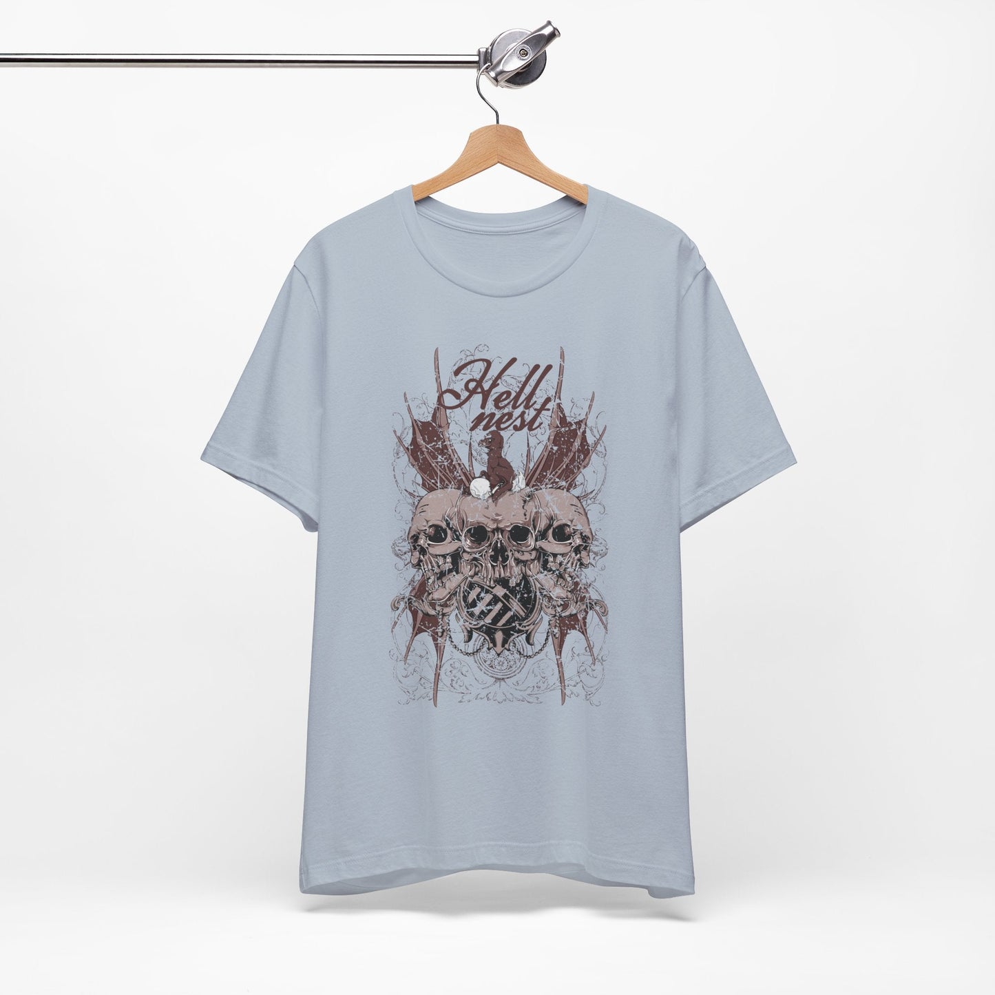 Skull Cluster graphic tee Gothic skulls grunge floral design