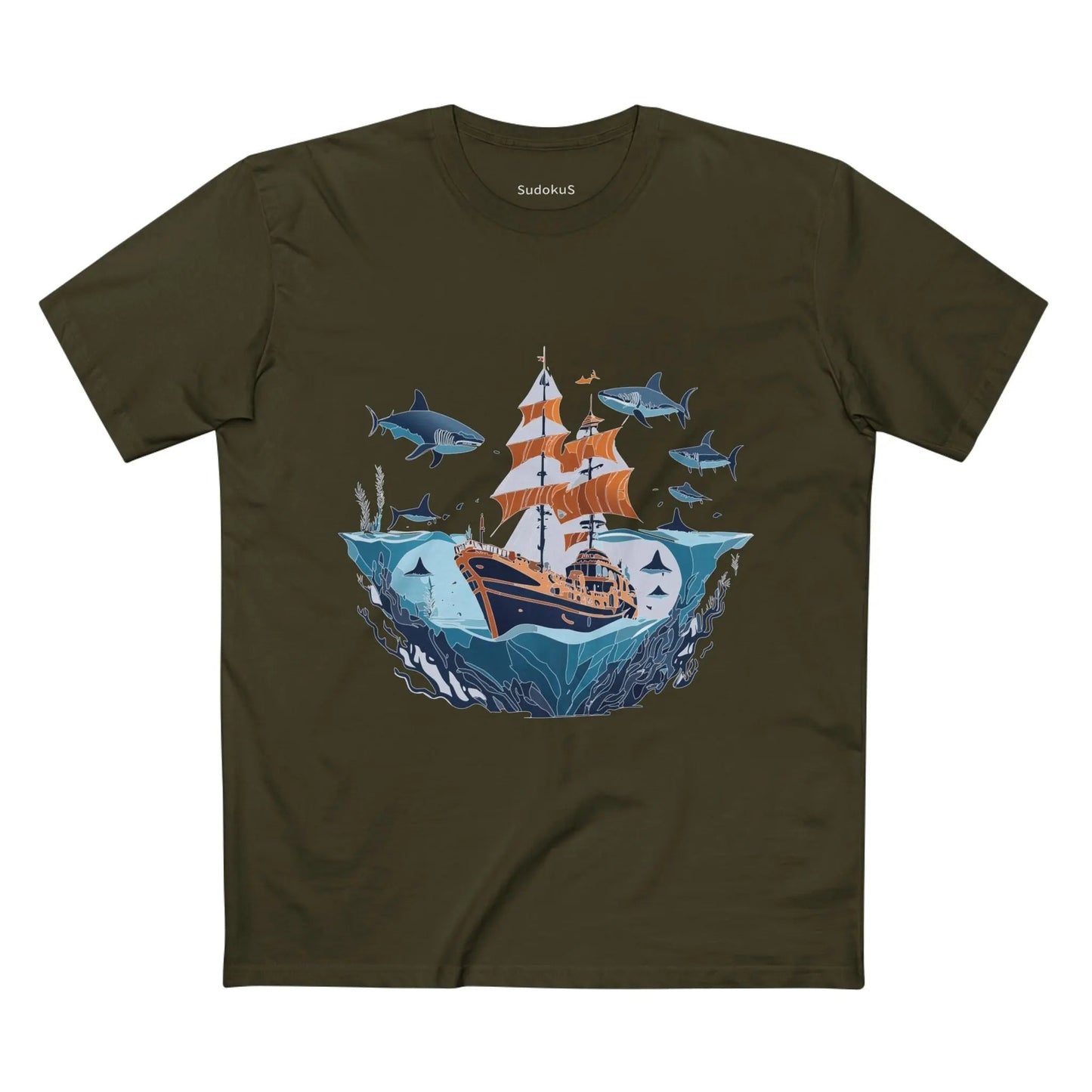 Ocean Coast Graphic Unisex 100 Cotton Staple Tee 29