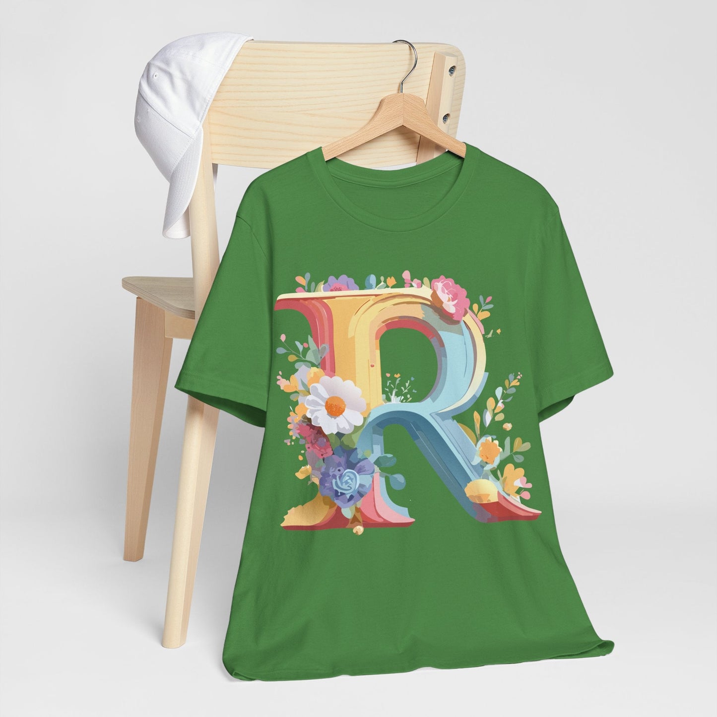 Letter R Shirt Unisex Jersey Short Sleeve Graphic Tee Vintage Inspired Art Design Adelpha