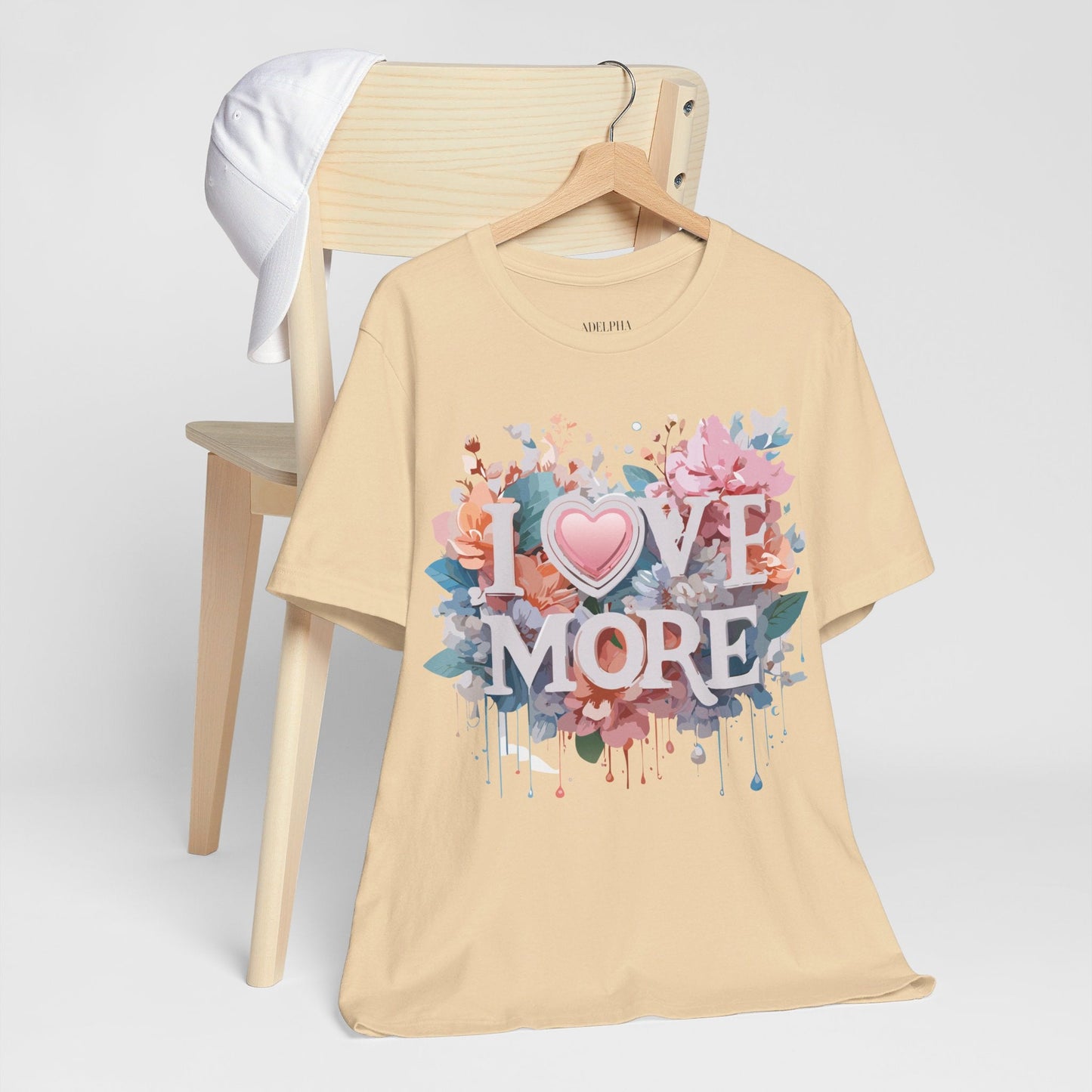 Valentine Day Graphic Unisex 100 Cotton Vintage Artwork with Love and Flower Design Tee 17