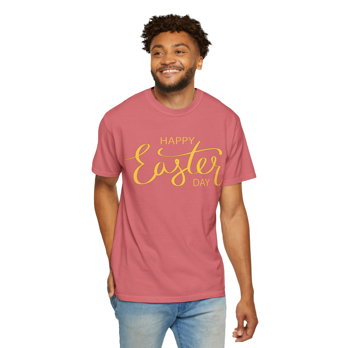 Happy Easter Day T-Shirt, Tee Shirt with Easter Signature, T Shirt with Easter Prints, Tee Shirt with Easter Design