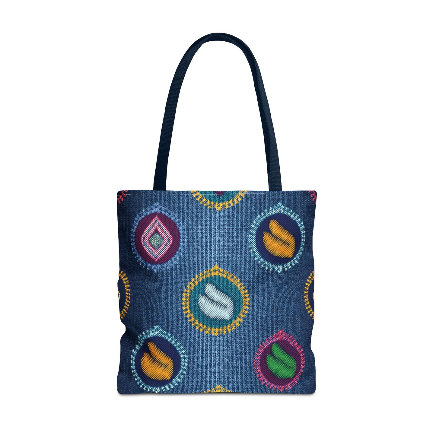 Diwali Graphic Denim Fabric Imitation Print Unisex Canvas Bag Poly Spun 3 Sizes Tote Bag 205-18