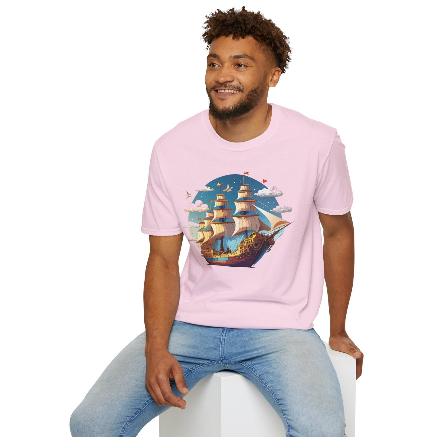 Ship T Shirts Frigate Vessel Tee Shirt Unisex Gildan Softstyle 64000 Cotton Tee Comfort Fit