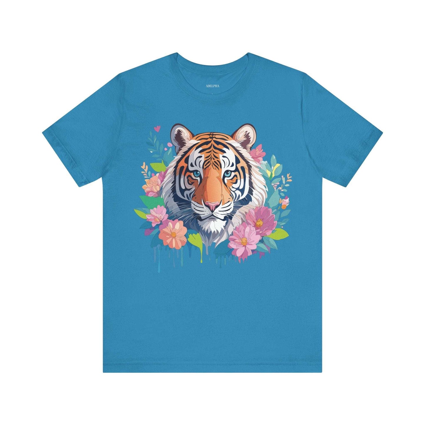 Tiger Graphic Unisex 100 Cotton Vintage Art with Animal Tee 2