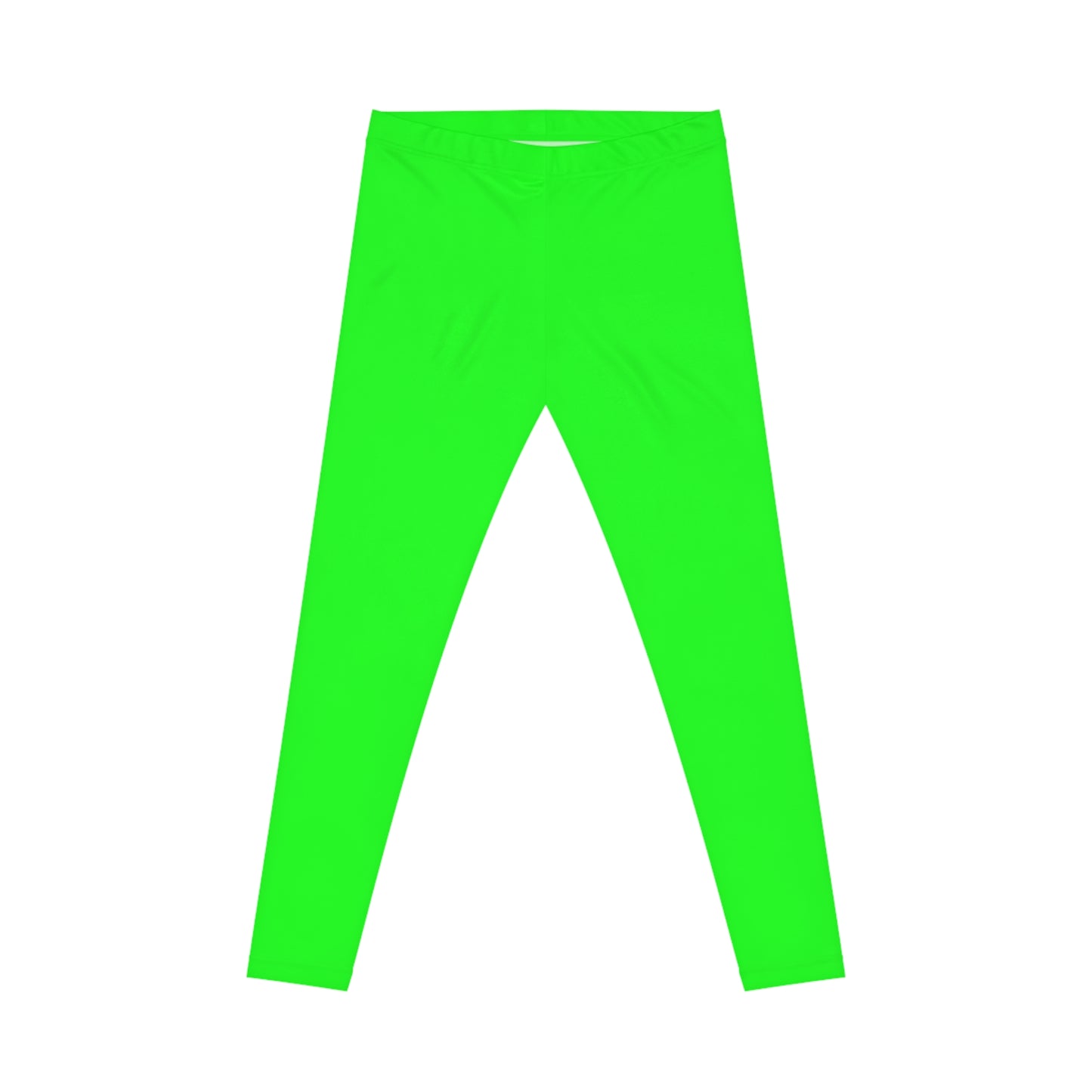 Lime Color Women's Poly-Span Casual Leggings XS-2XL
