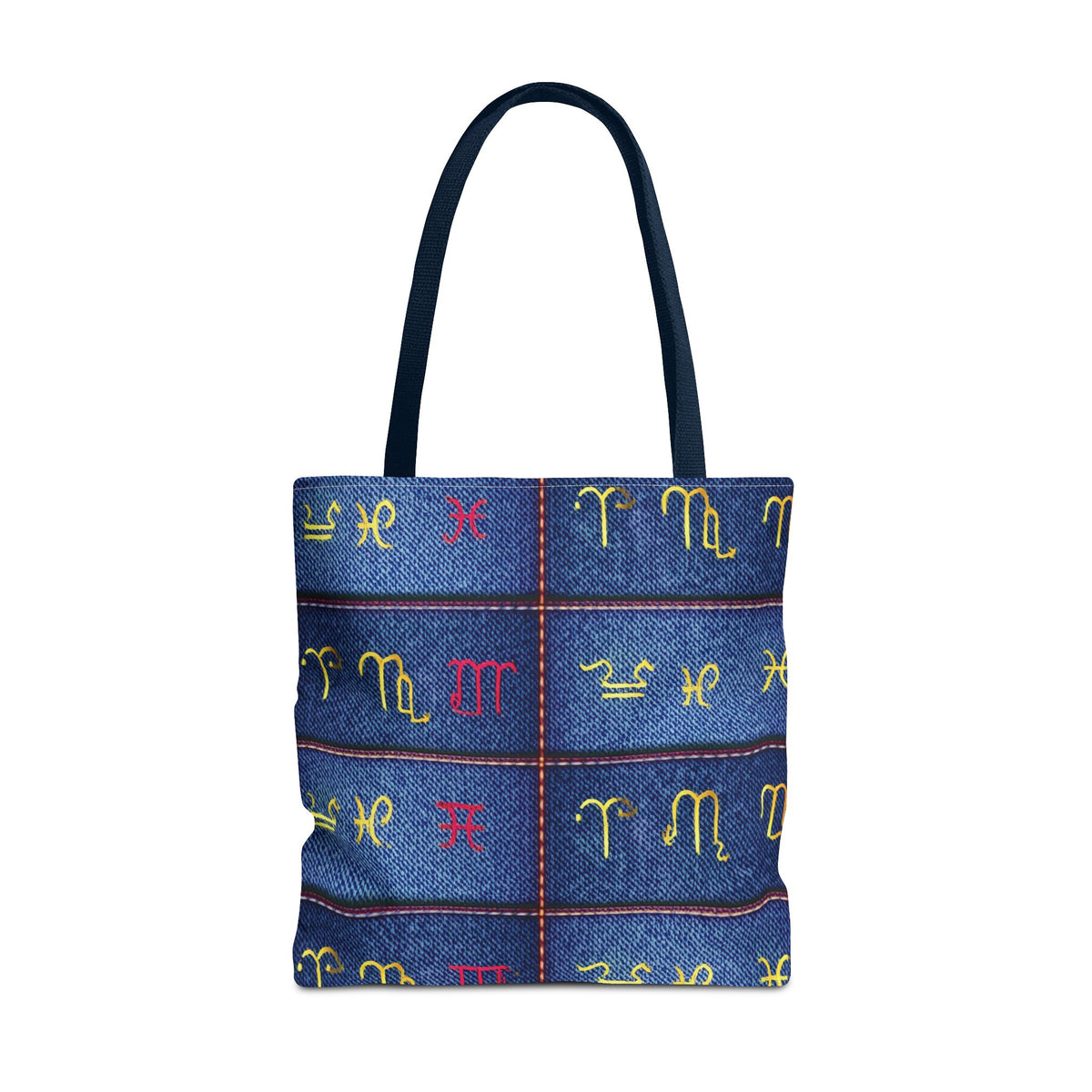 Denim Fabric Imitation Print Unisex Canvas Bag Poly Spun 3 Sizes Tote Bag 184-6