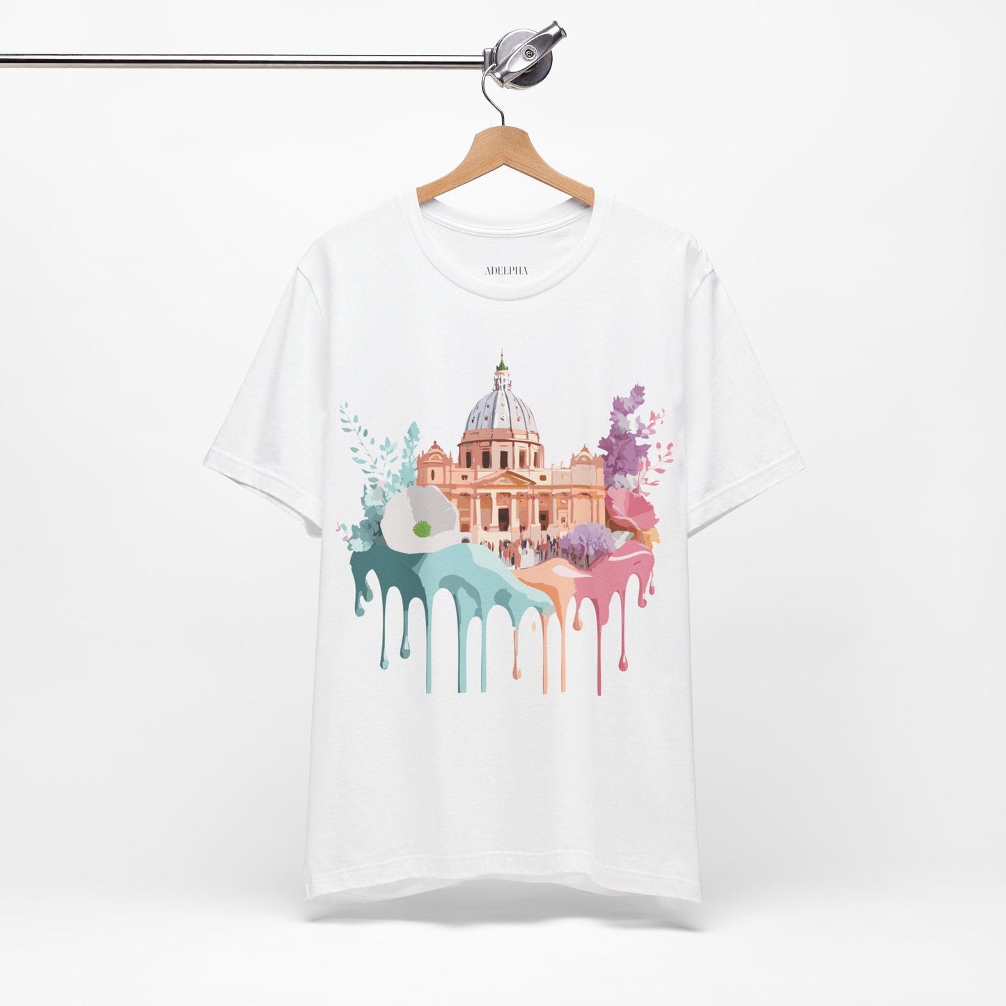 Adelpha Vintage Rome Tourist Shirt Graphic Tee Unisex Short Sleeve Art Design Artwork