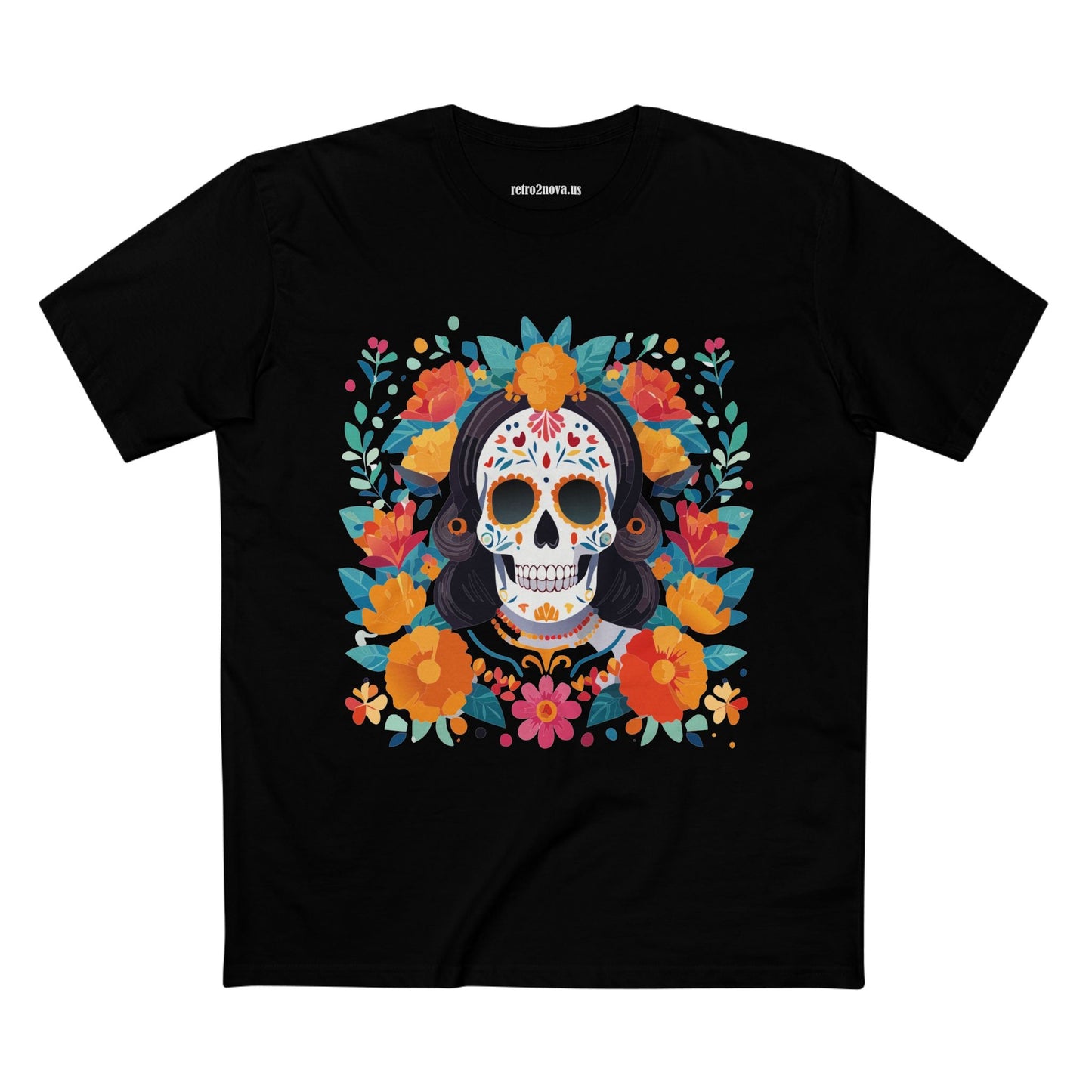 Retro2Nova Skull Shirt Unisex Skeleton Tee Premium Cotton Art Collection Design Edition