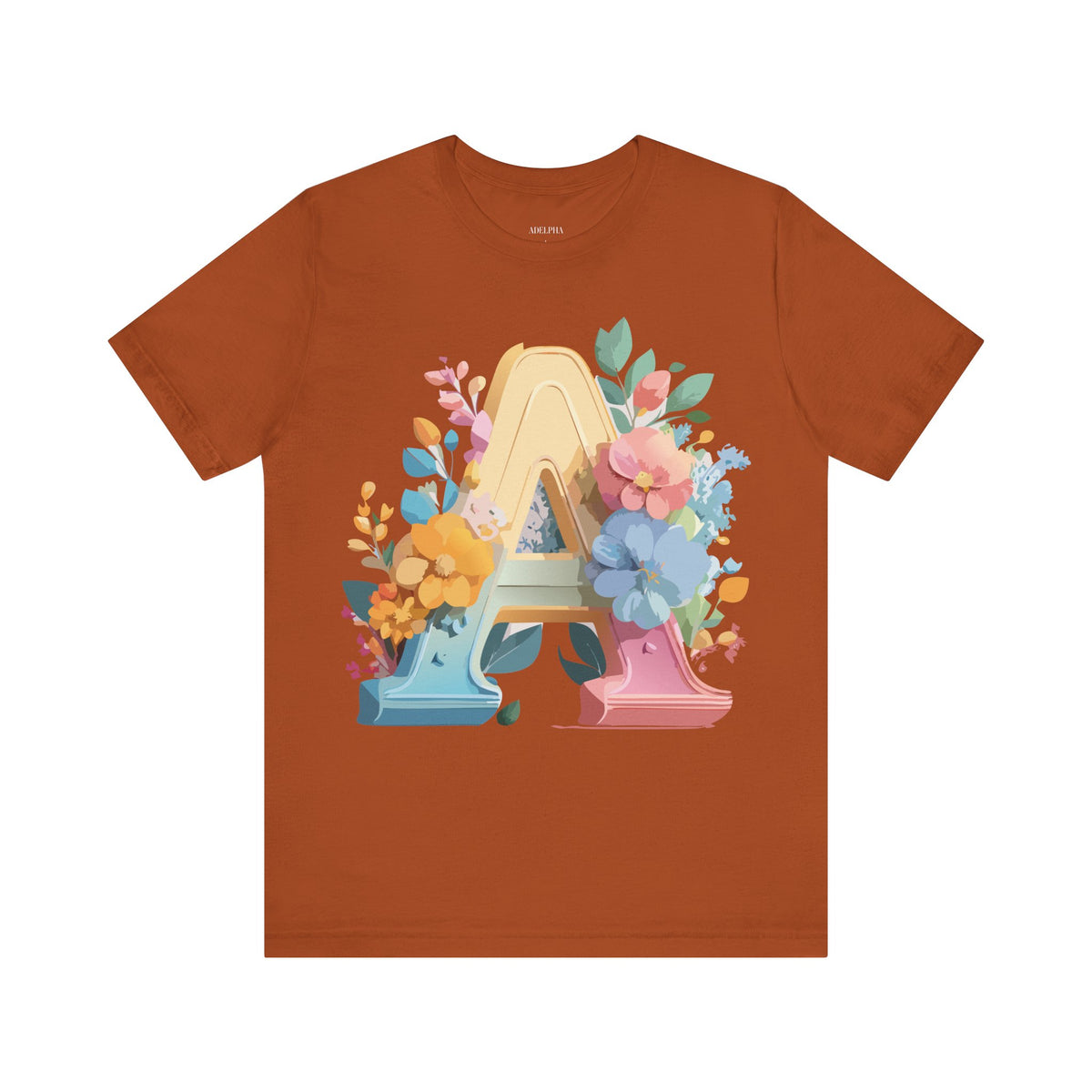Letter A Graphic Unisex Cotton Bella+Canvas Tee with Art Letter Design