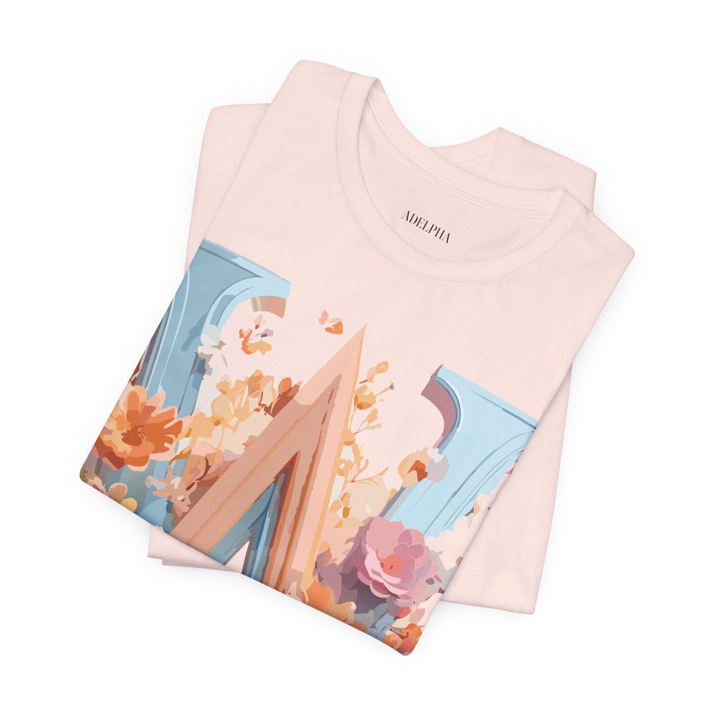 Letter W Shirt Unisex Graphic Tee Vintage Inspired Adelpha Art Design Short Sleeve