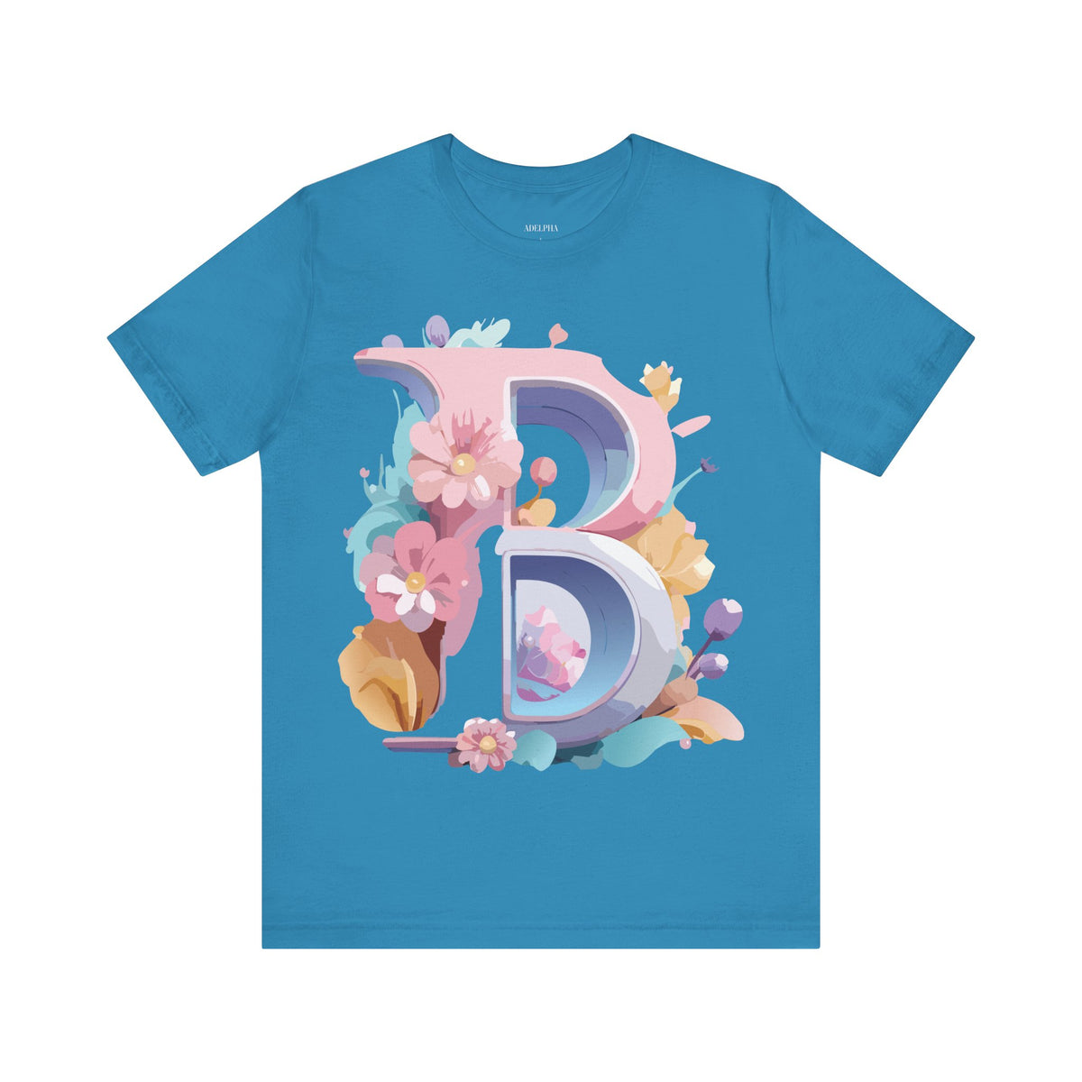 Letter B Graphic Unisex Cotton Bella+Canvas Tee with Art Letter Design