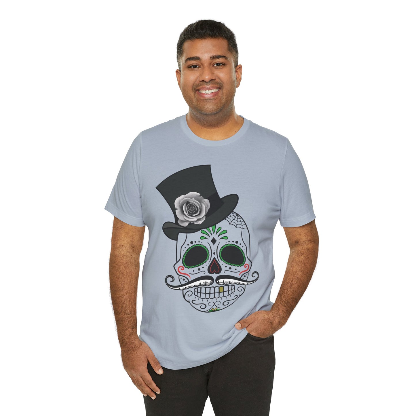 Unisex-T-Shirt aus Baumwolle mit Totenkopf