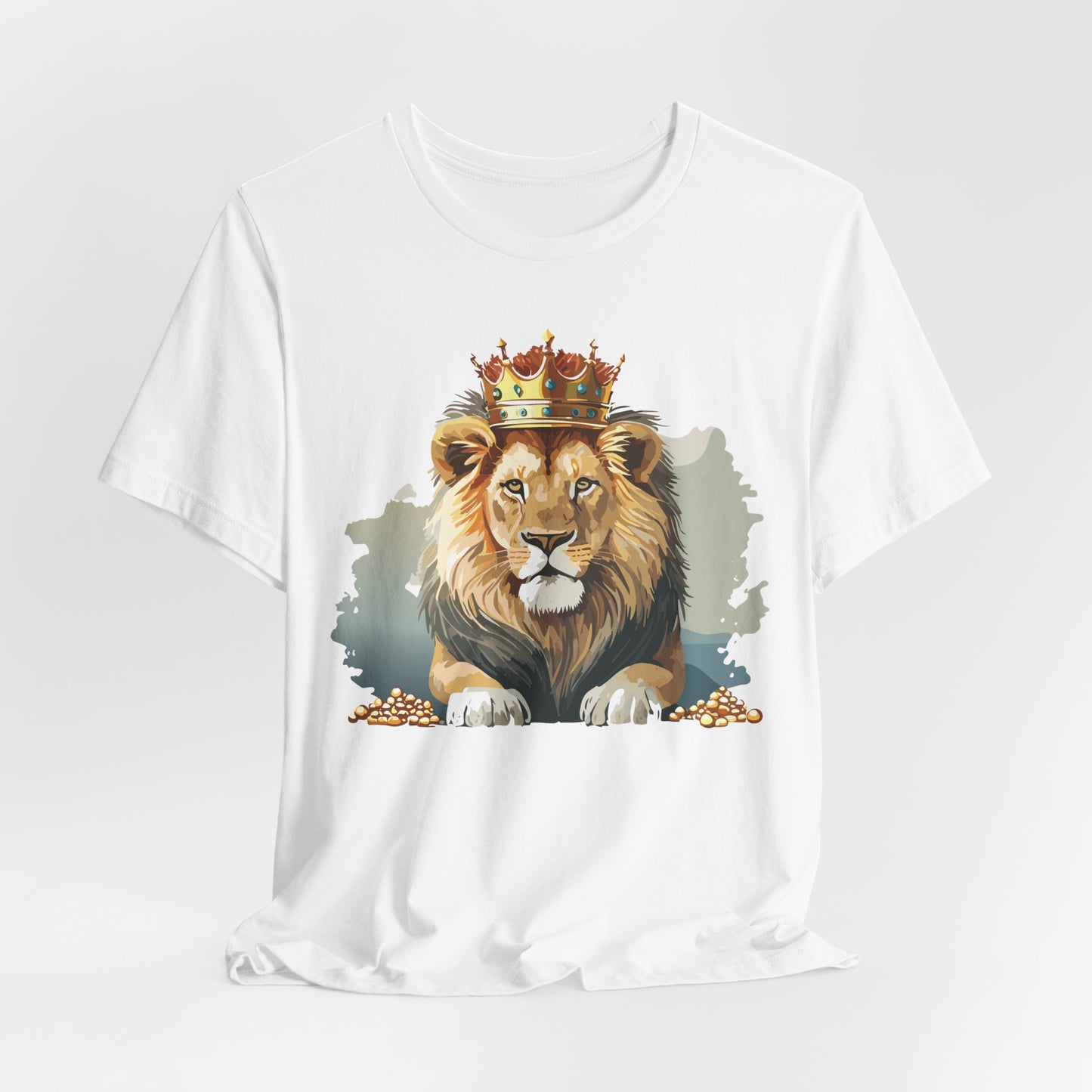Majestic Lion Crown T-shirt, Animal Shirt, Lion Tee, Unisex Top, Birthday Gift, Shirt with Animal design