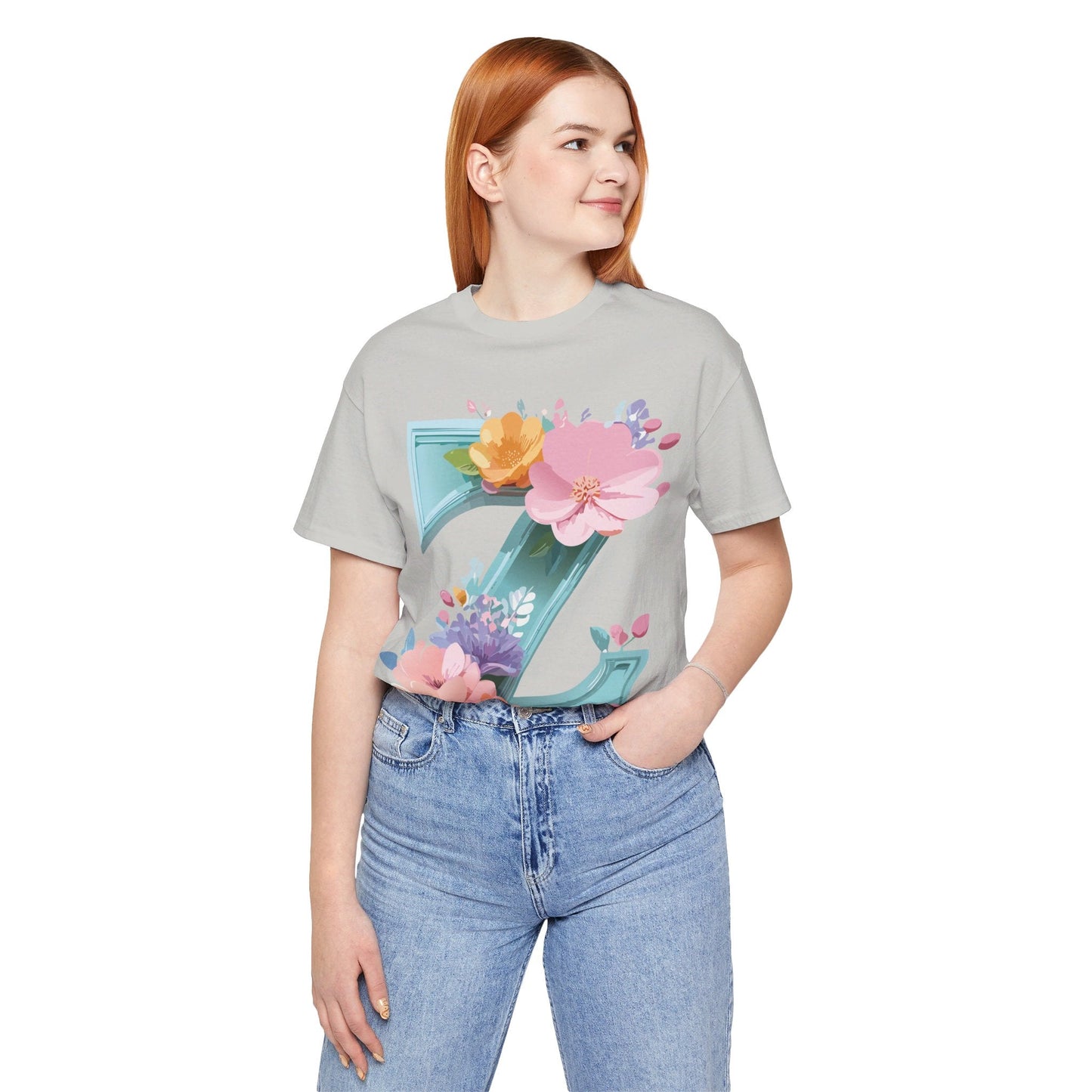 Letter Z Graphic Tee Unisex Jersey Short Sleeve Vintage Inspired Artwork