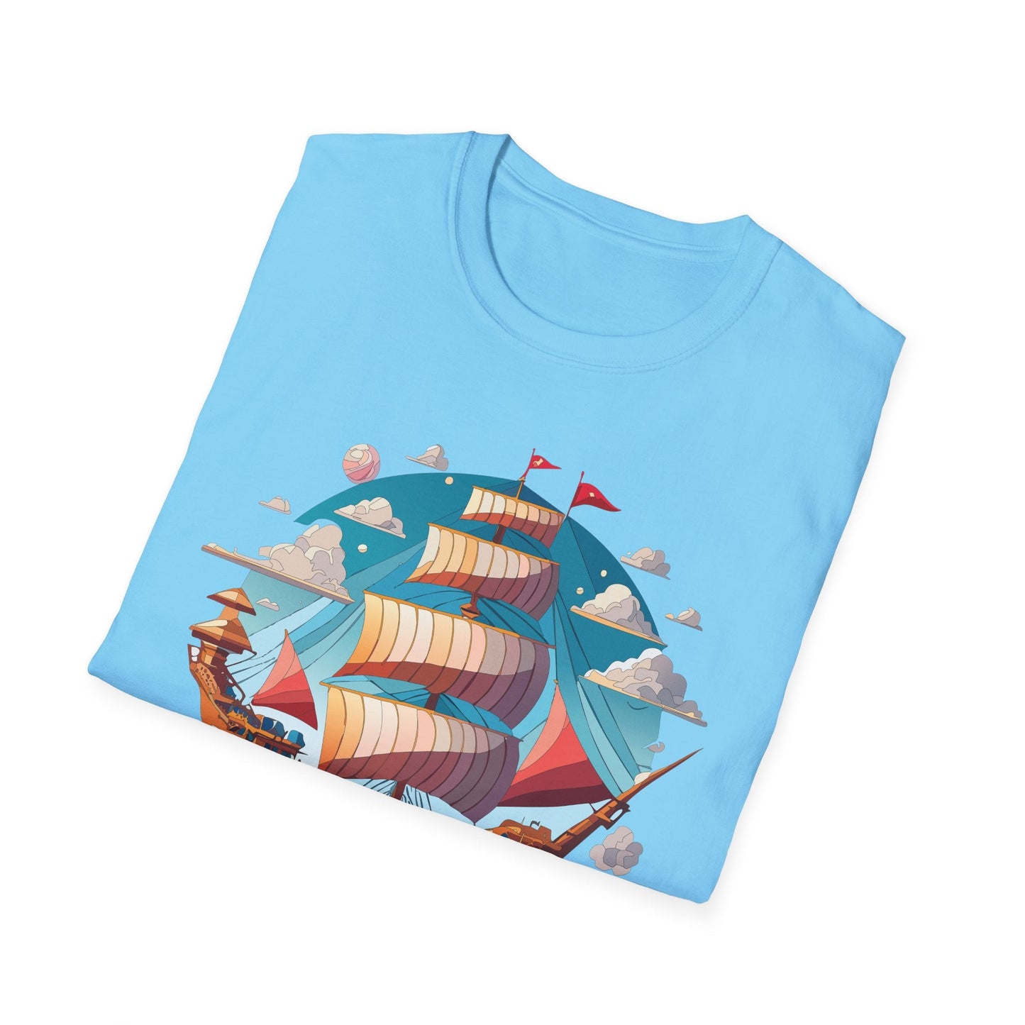 Ship T Shirts Frigate T Shirts Vessel Tee Shirt Unisex Softstyle Cotton Tee Gildan Softstyle 64000