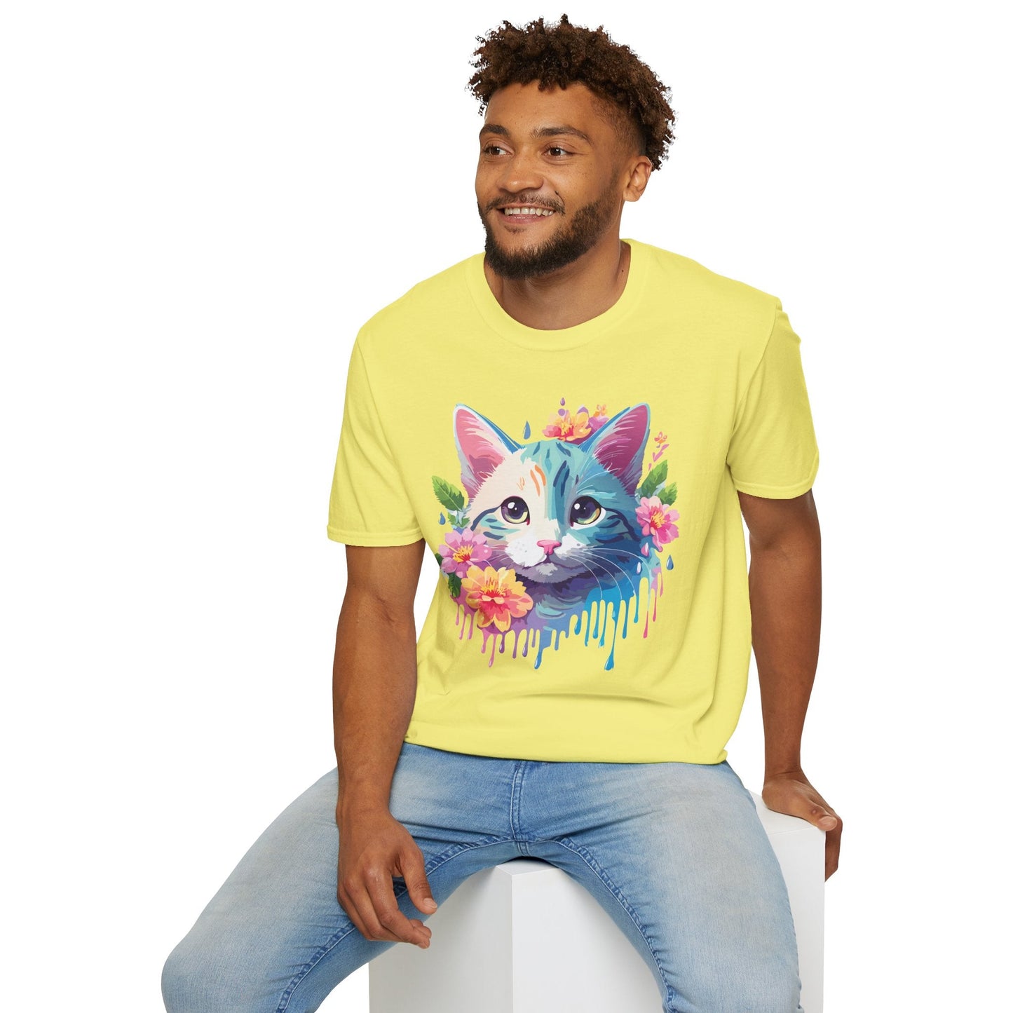Cat Shirt Unisex Cat Lover Tee Premium Gildan Softstyle 64000 Lightweight