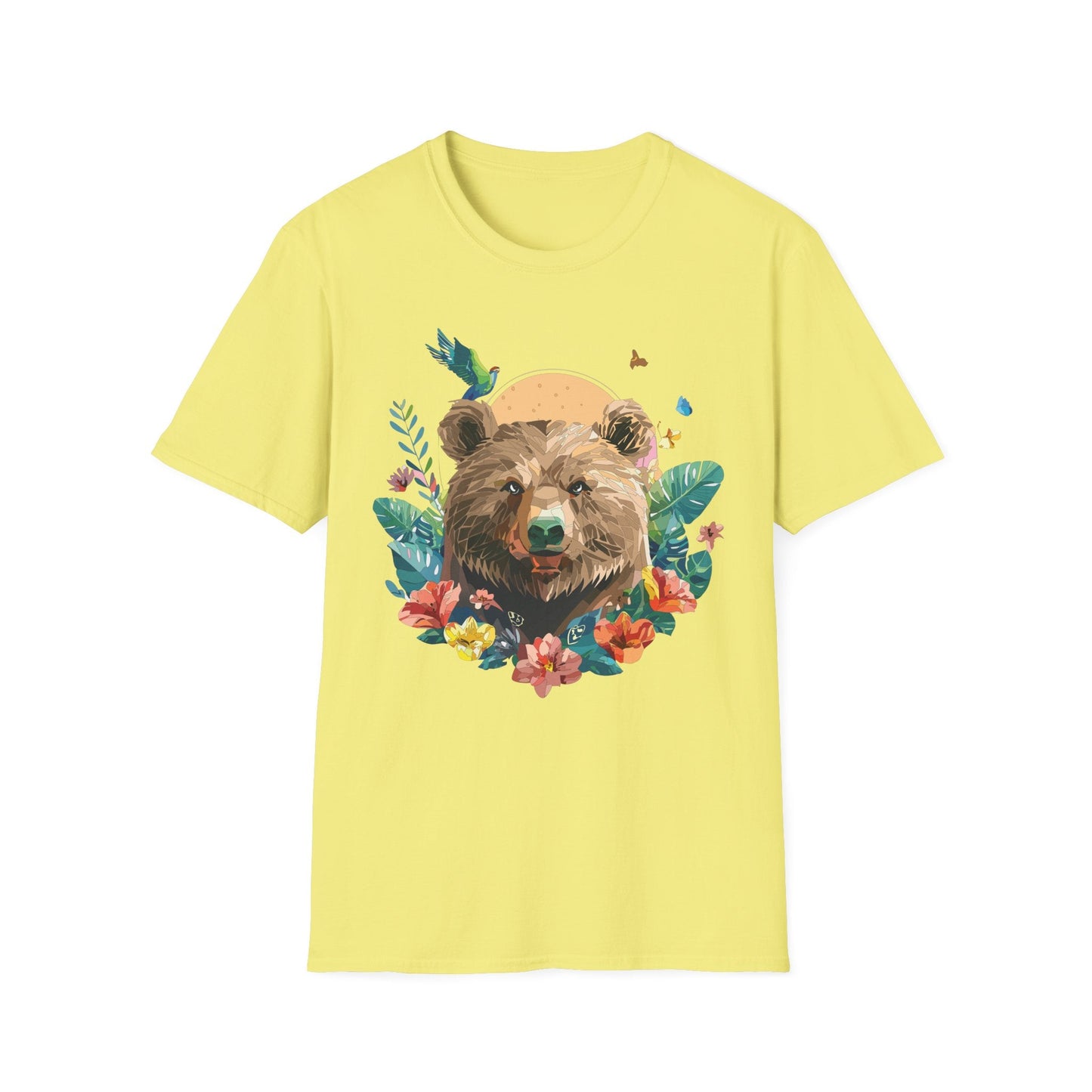Bear T Shirt Unisex Graphic Tee Bear Lover Gift 100 Percent Ring Spun Cotton Softstyle 64000 Gildan