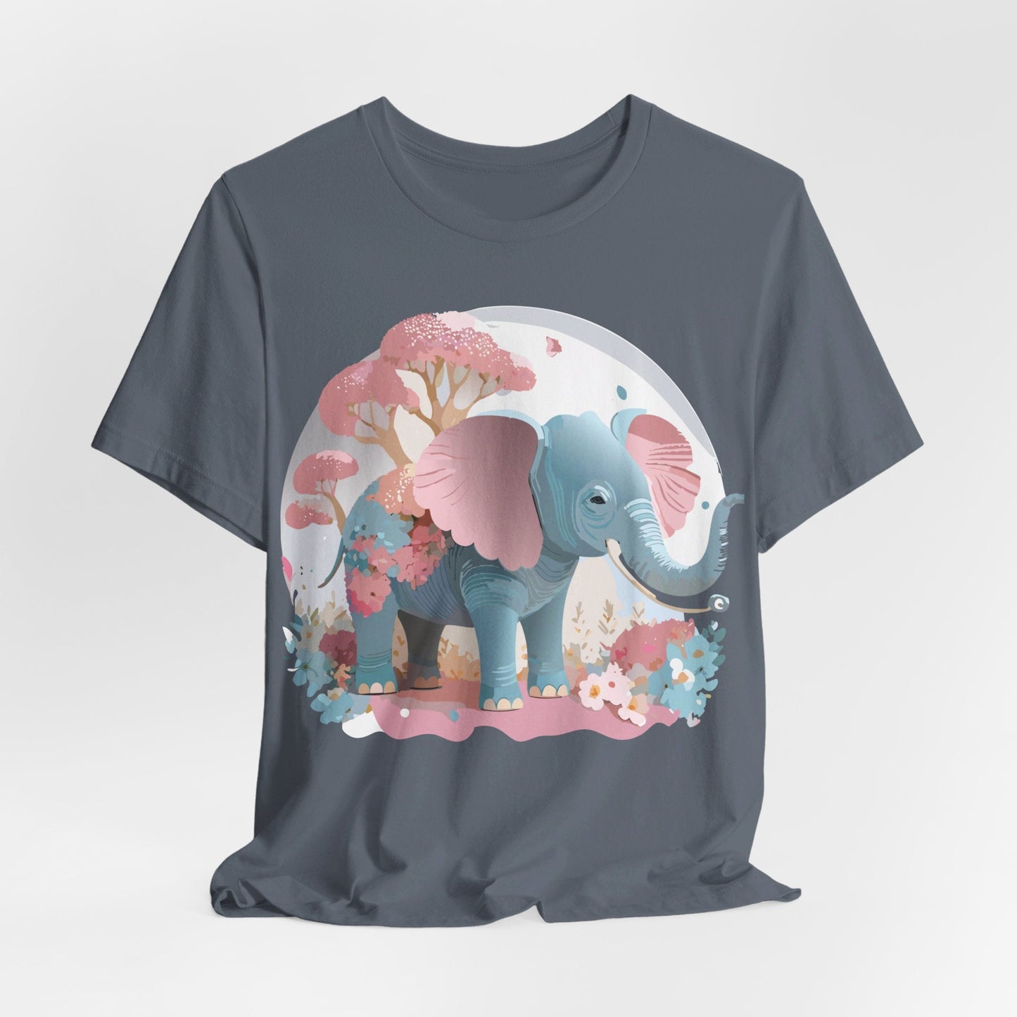 Adelpha Graphic Tee Unisex Vintage Inspired Artwork Elephant Short Sleeve Shirt Premium