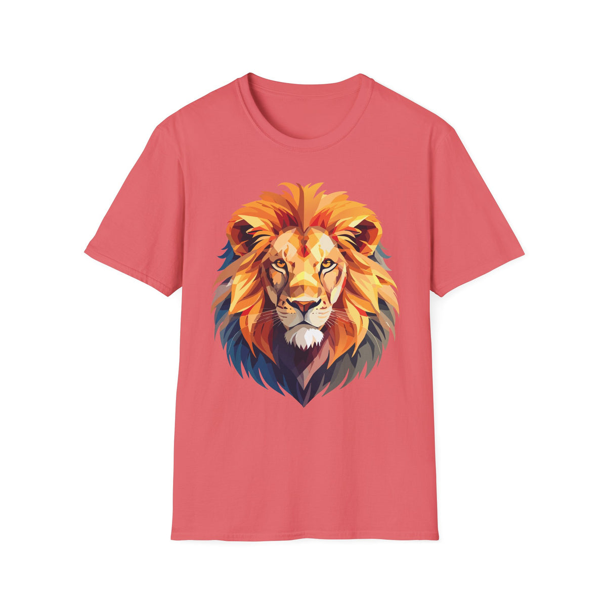 Colorful Geometric Lion T-Shirt | Lion Head Tee