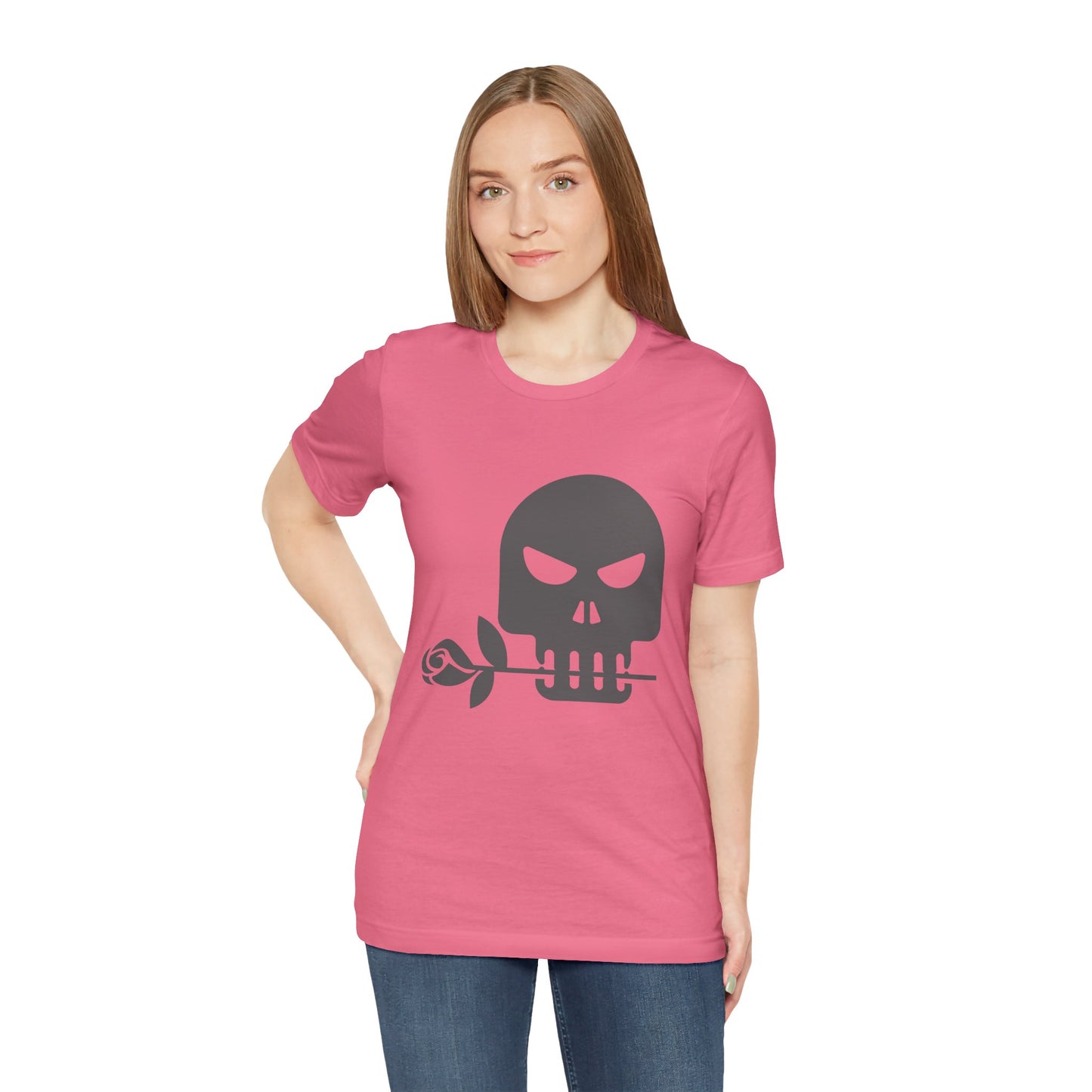 Unisex Cotton Tee Shirt with Skull