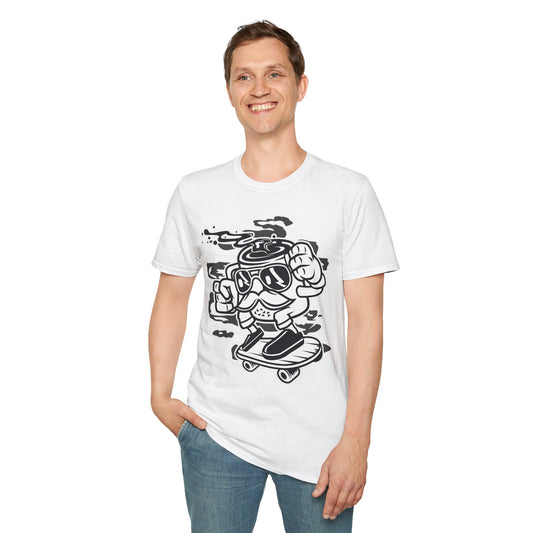 Unisex Cotton T-Shirt with Cartoon Graphic Design