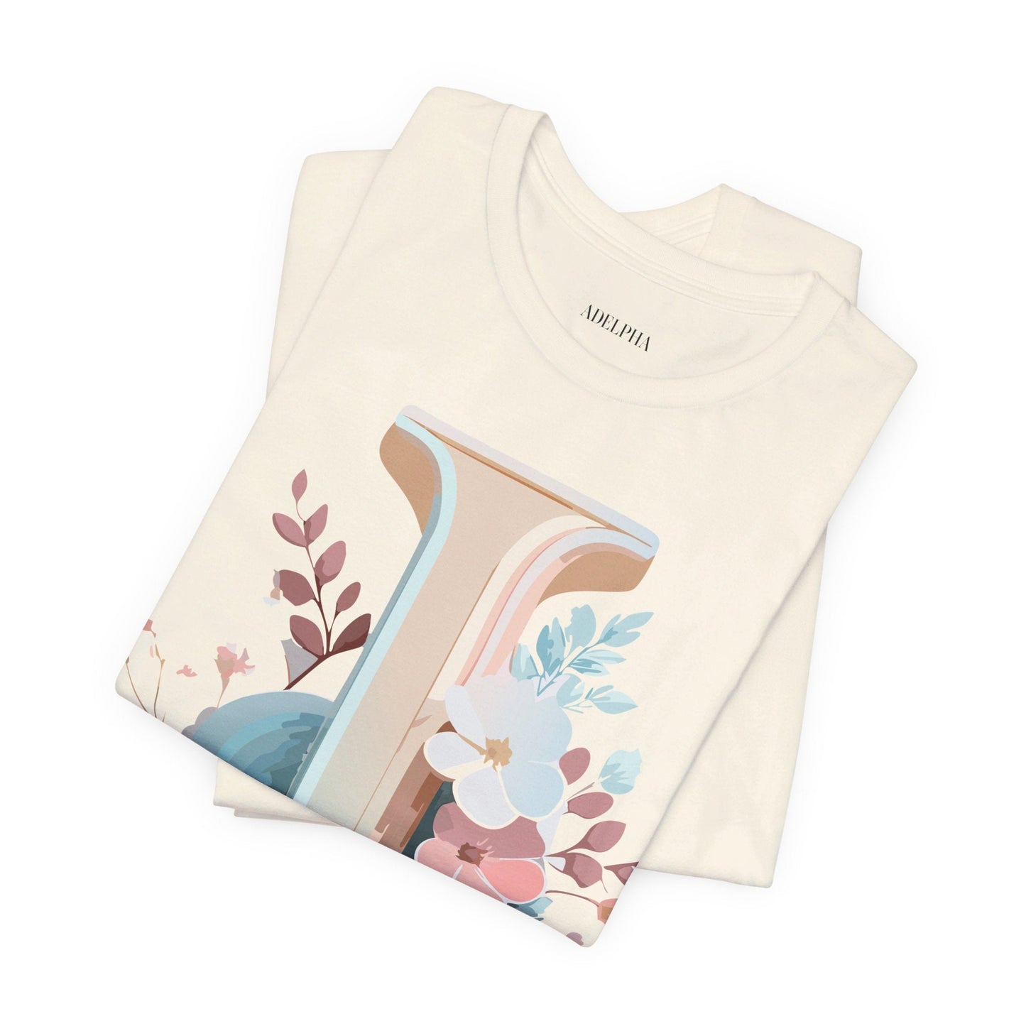 Letter J Shirt Graphic Tee For Unisex Style By Adelpha Vintage Inspired Art Tee Design