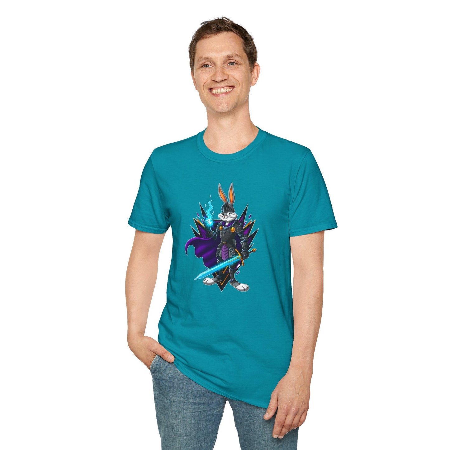 Bugs Bunny Shirt Unisex Gildan Softstyle Tee 100 Percent Cotton Cartoon Graphic Design