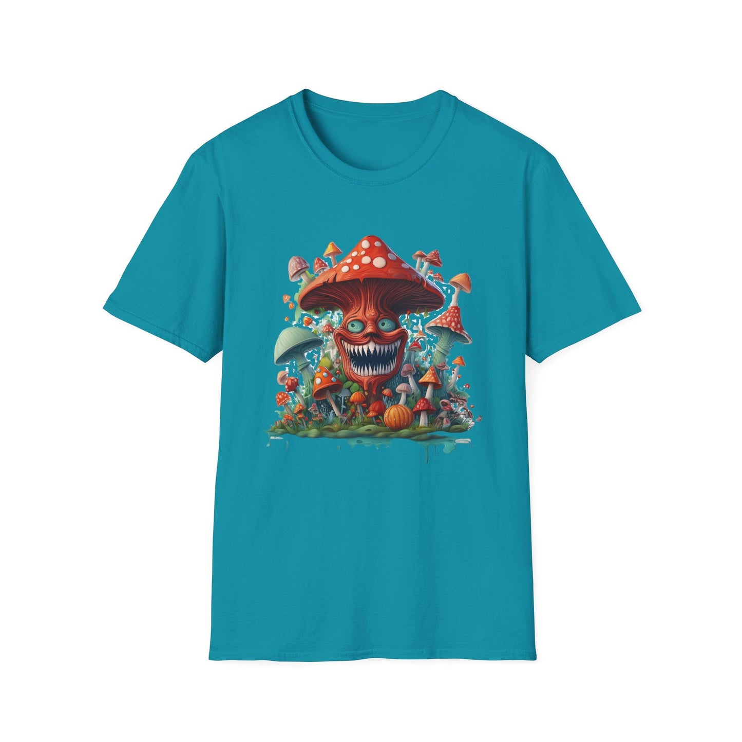 Unisex Mashroom Tee Shirt With Funny Mashroom Design Fungus Humor Softstyle Cotton