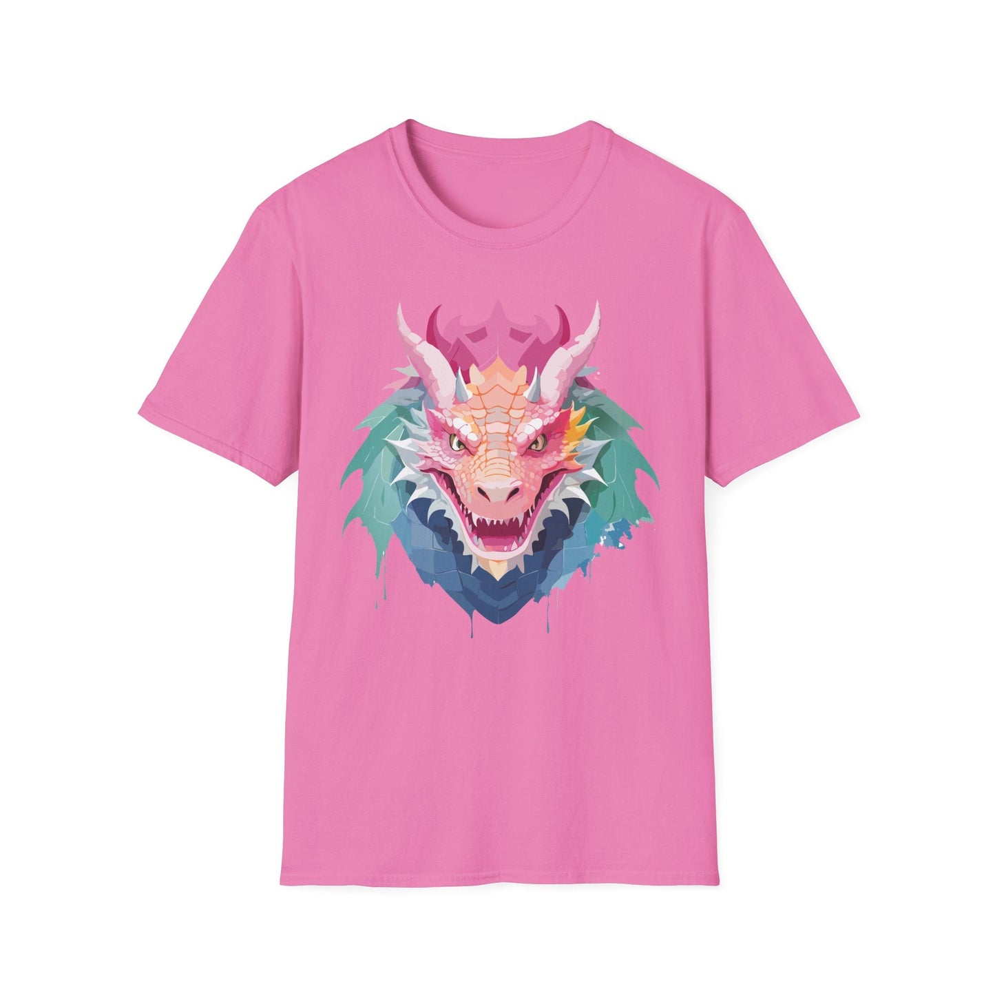 Dragon T Shirt Unisex Softstyle Cotton Tee With Animal Art Design Graphic Print Artwork