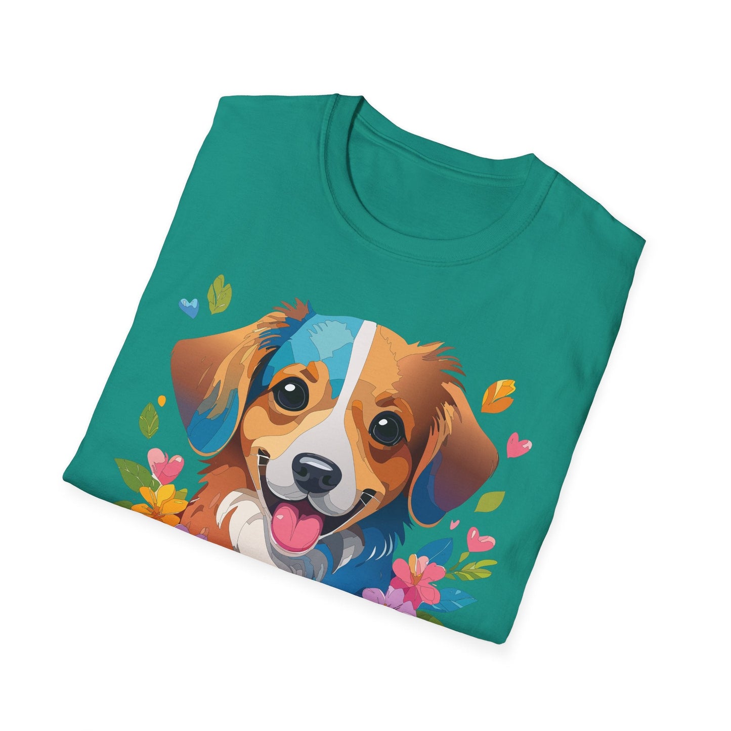 Dog Shirt Unisex Animal Tee 100 Percent Cotton Gildan Softstyle 64000