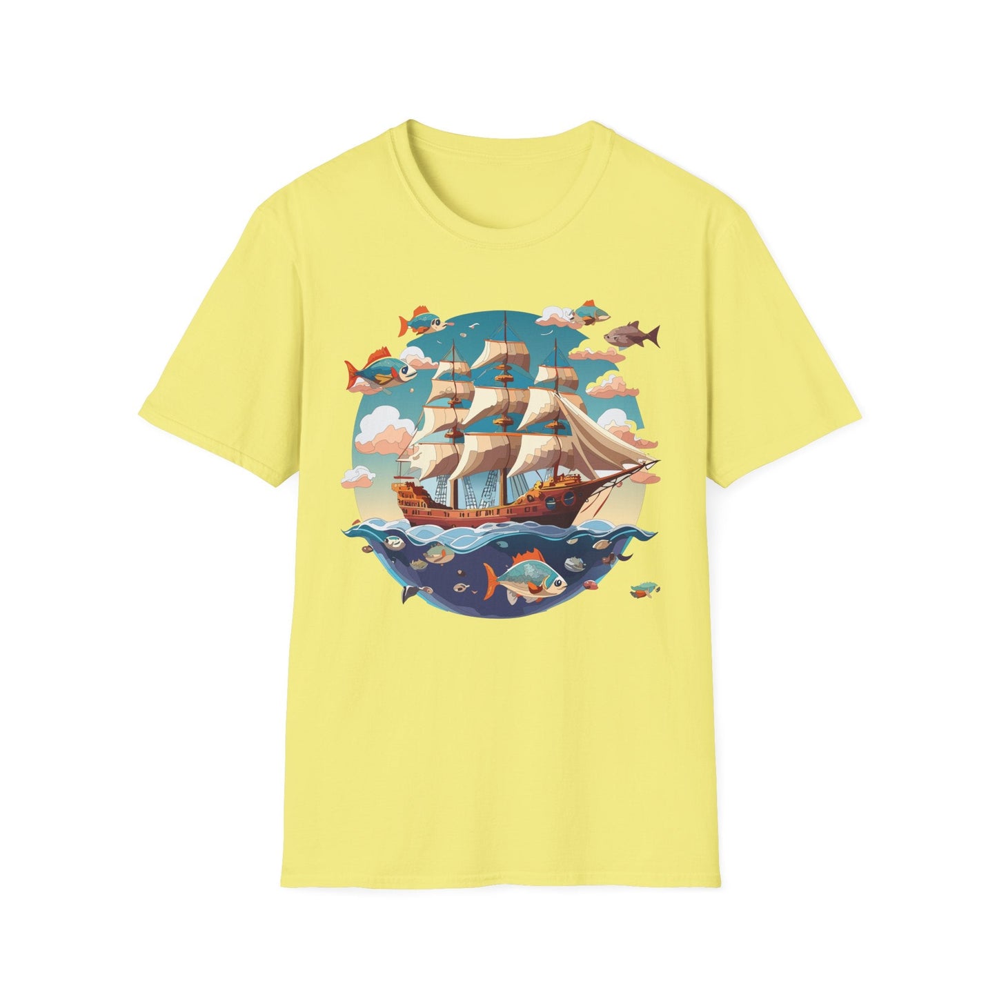Unisex Ship T Shirts Frigate Vessel Tee By Gildan 64000 Softstyle 100 Percent Ring Spun Cotton