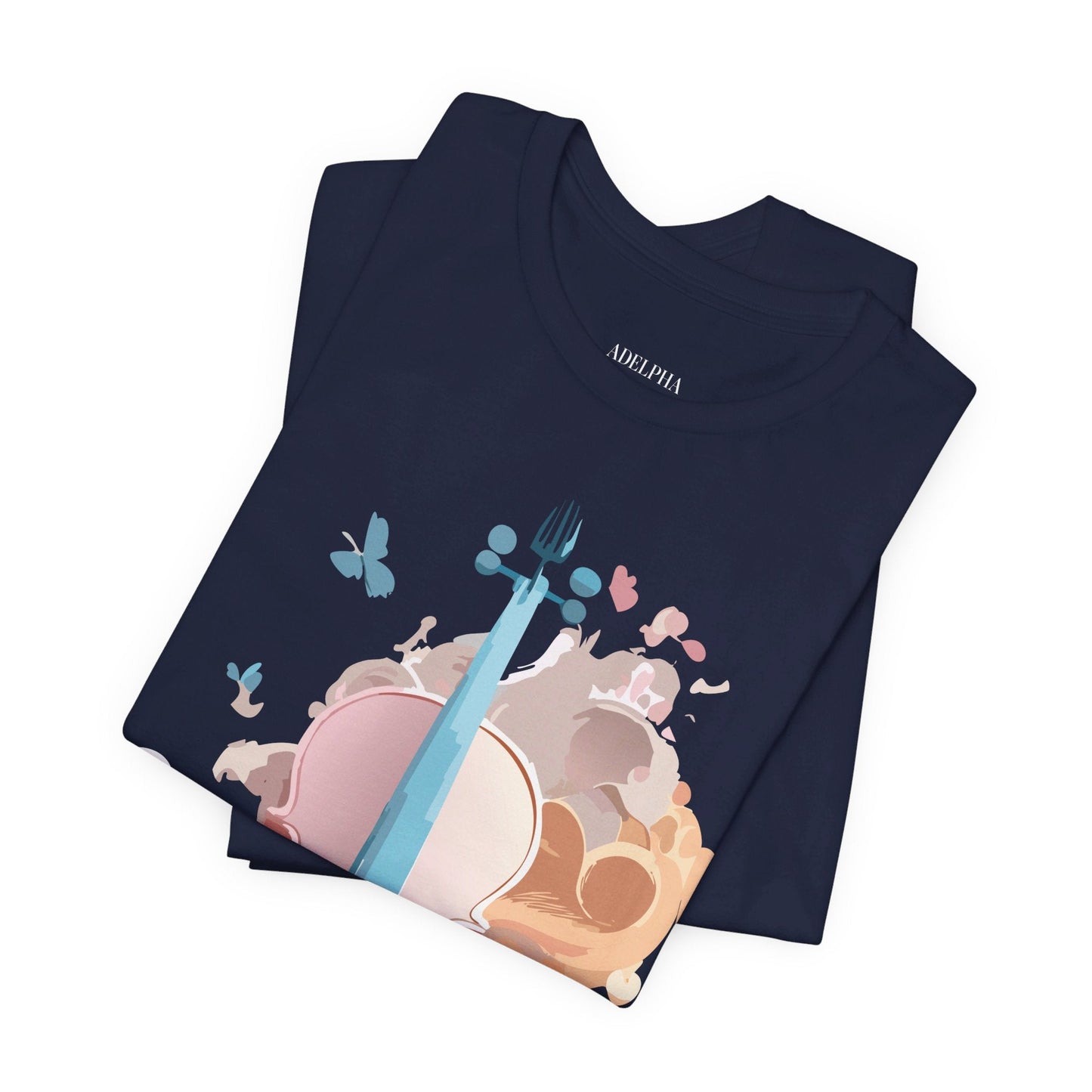 Music Graphic Unisex 100 Cotton Vintage Art with Musical Elements Tee 11