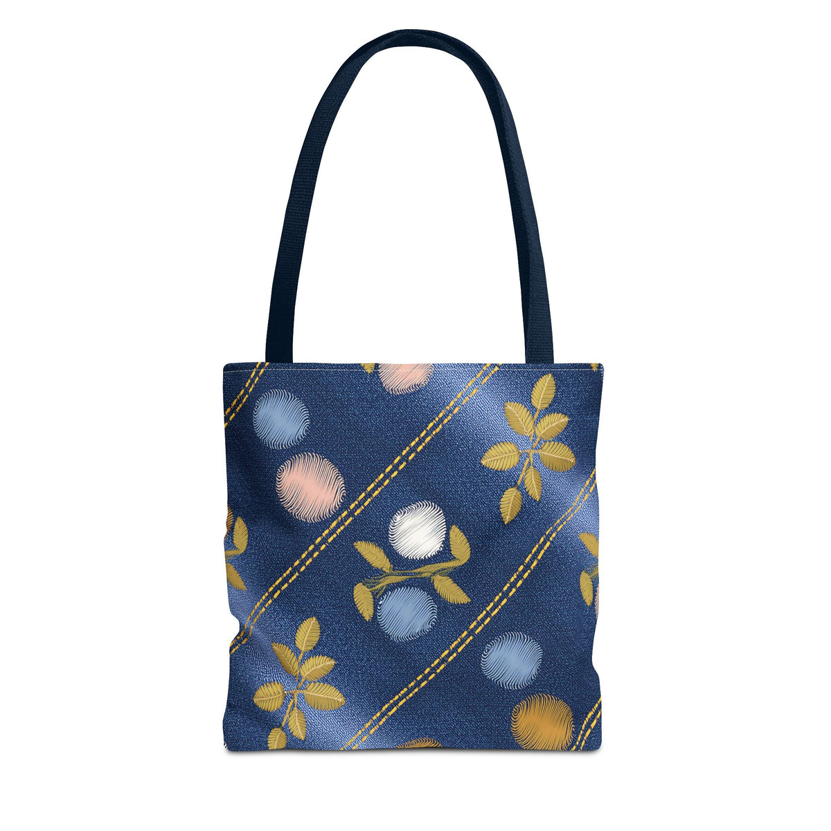 Denim Fabric Imitation Print Unisex Canvas Bag Poly Spun 3 Sizes Tote Bag 122