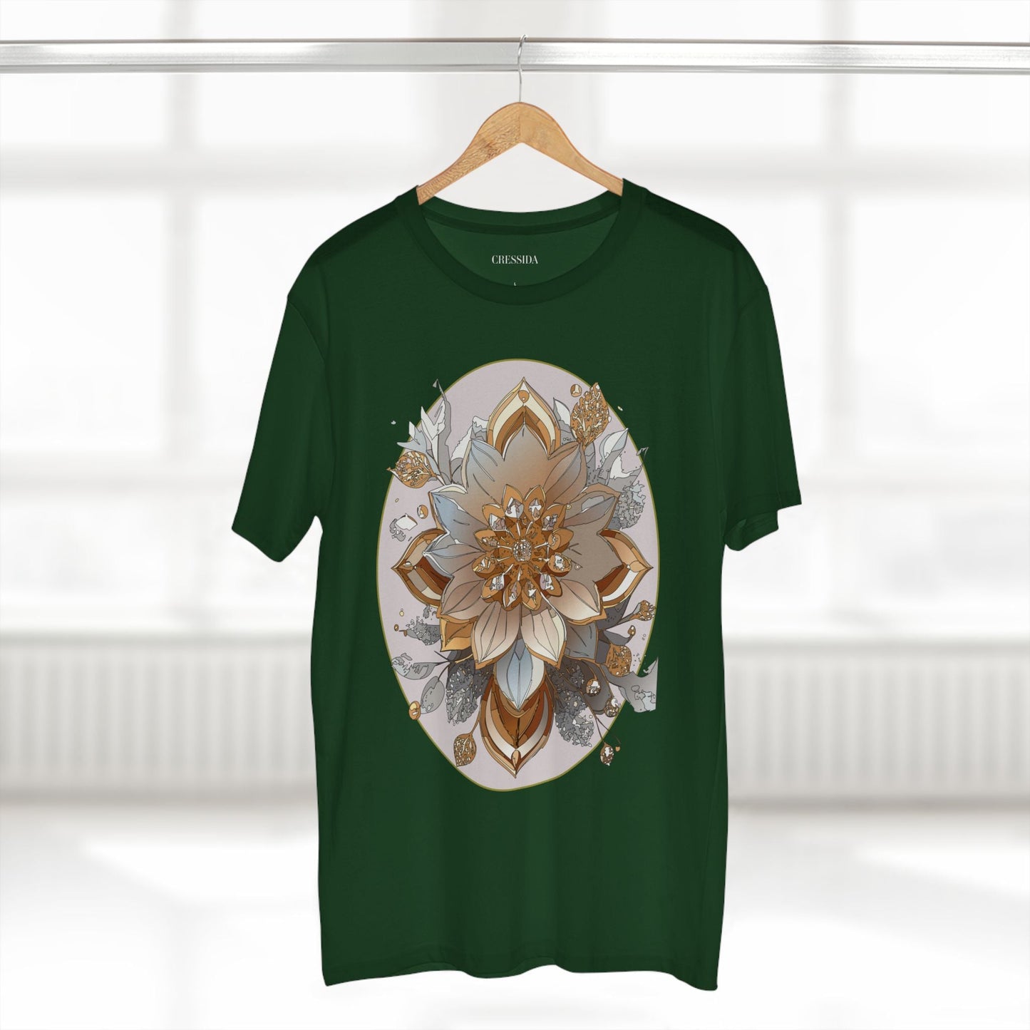 Floral Graphic T-Shirt Unisex 100 Cotton Art Design with Antique Flowers Tee 25