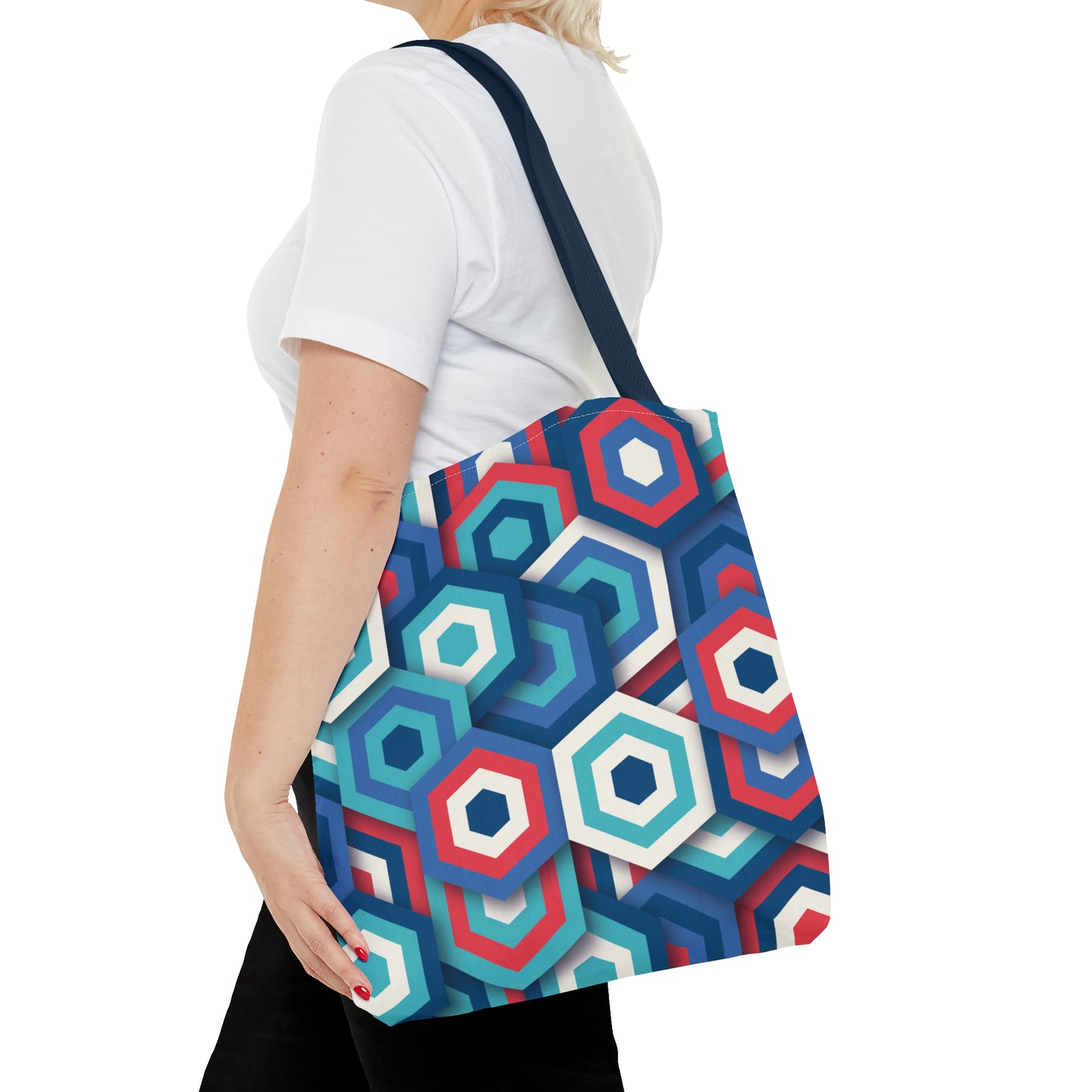 Bolsa de lona con estampados abstractos 