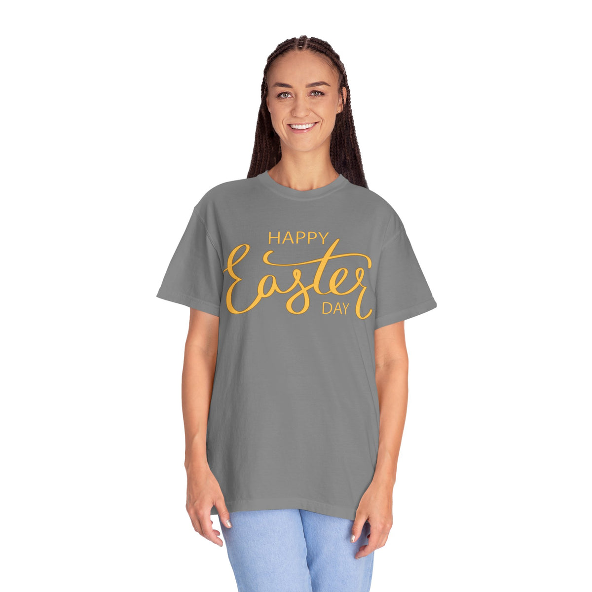 Happy Easter Day T-Shirt, Tee Shirt with Easter Signature, T Shirt with Easter Prints, Tee Shirt with Easter Design